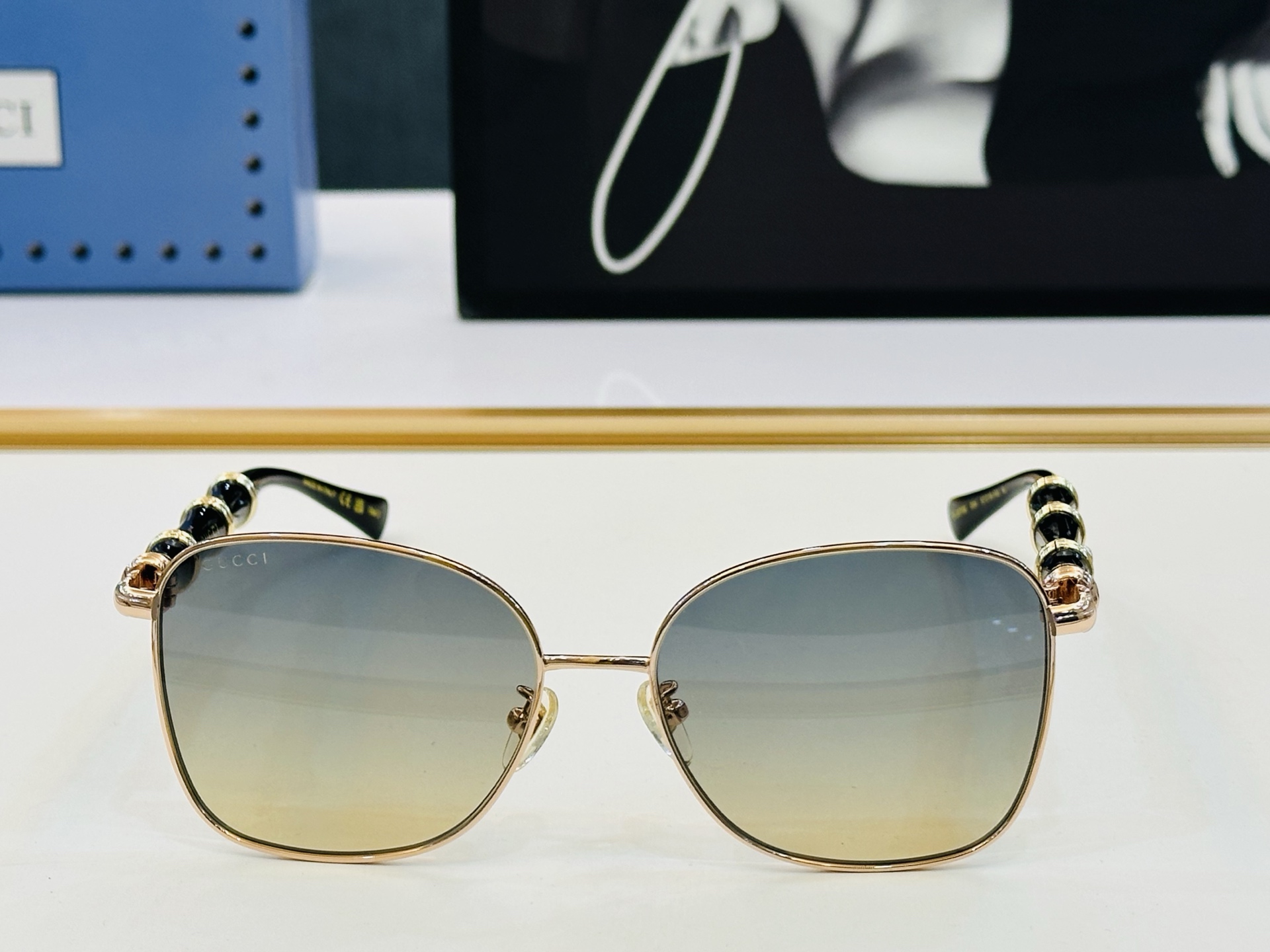 GUCC* 古家 GG2075S 🐝🐝系列 Size：57口18-140   🍁🍁 W超绝品质 。