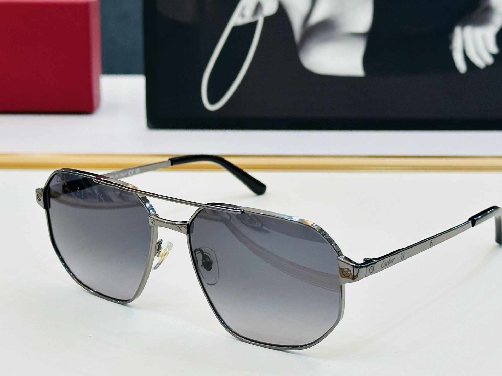 🆕 原版Cartie* 卡家 官网经典款 太阳镜 CT0462S Size：60口16-145  电镀工