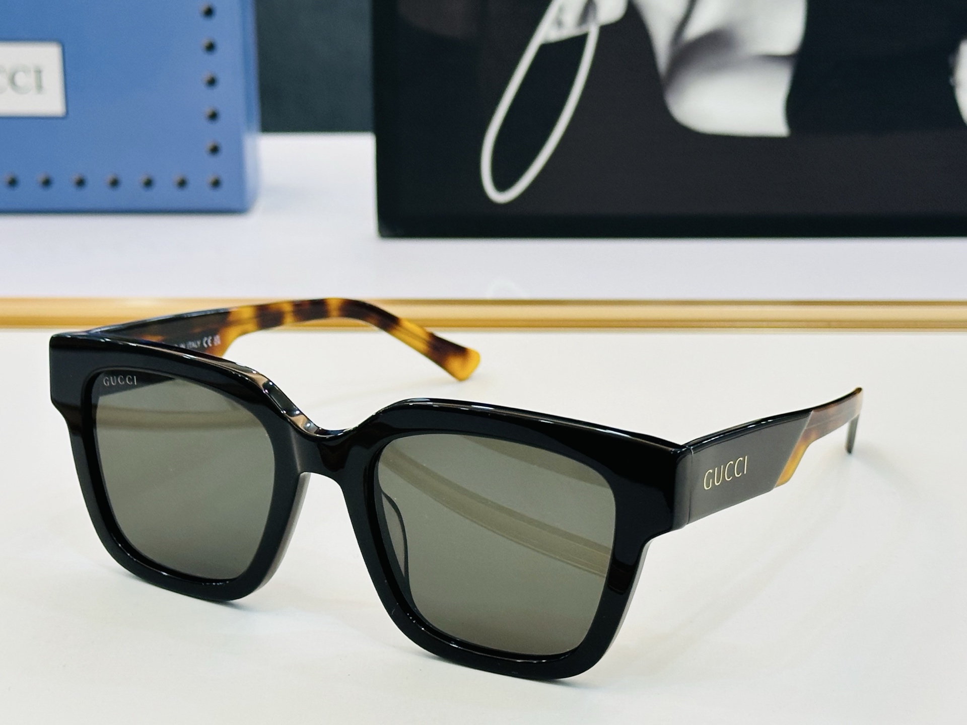 🔺GUCC*🔻 古家GG1670SK Size：52口22-145 原版墨镜搭配镜框🔝🔝时尚靓丽 L个性