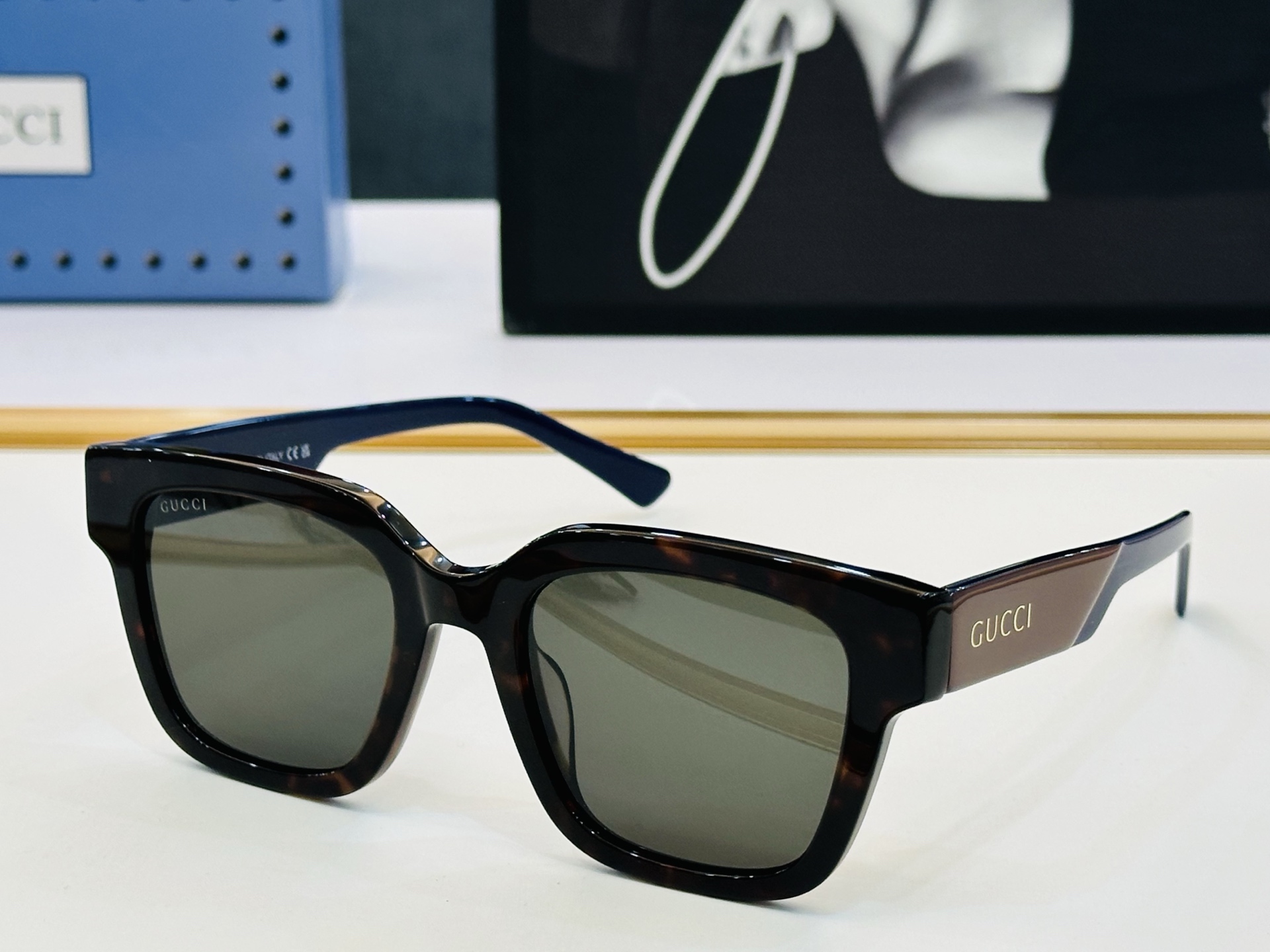 🔺GUCC*🔻 古家GG1670SK Size：52口22-145 原版墨镜搭配镜框🔝🔝时尚靓丽 L个性