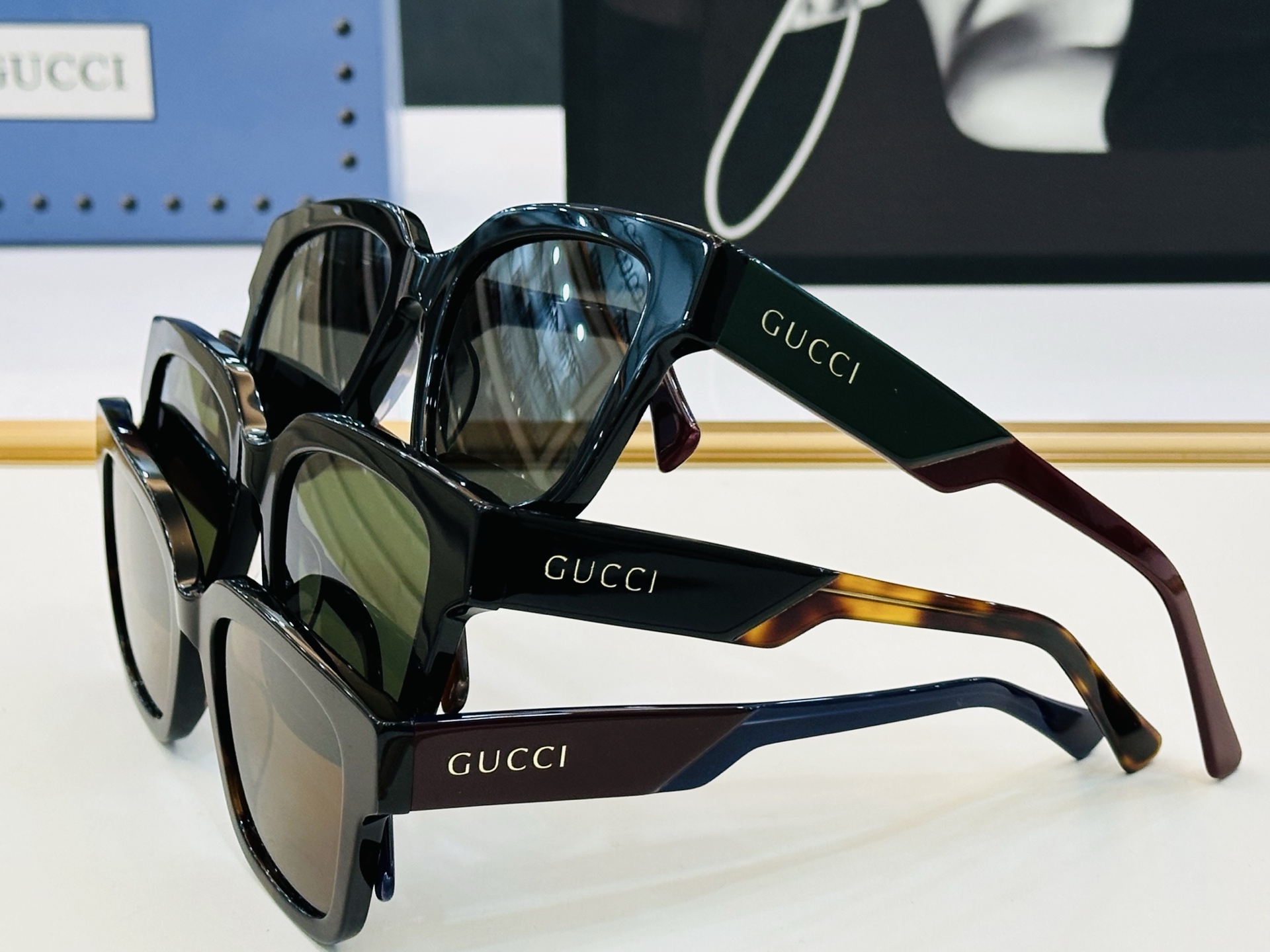 🔺GUCC*🔻 古家GG1670SK Size：52口22-145 原版墨镜搭配镜框🔝🔝时尚靓丽 L个性