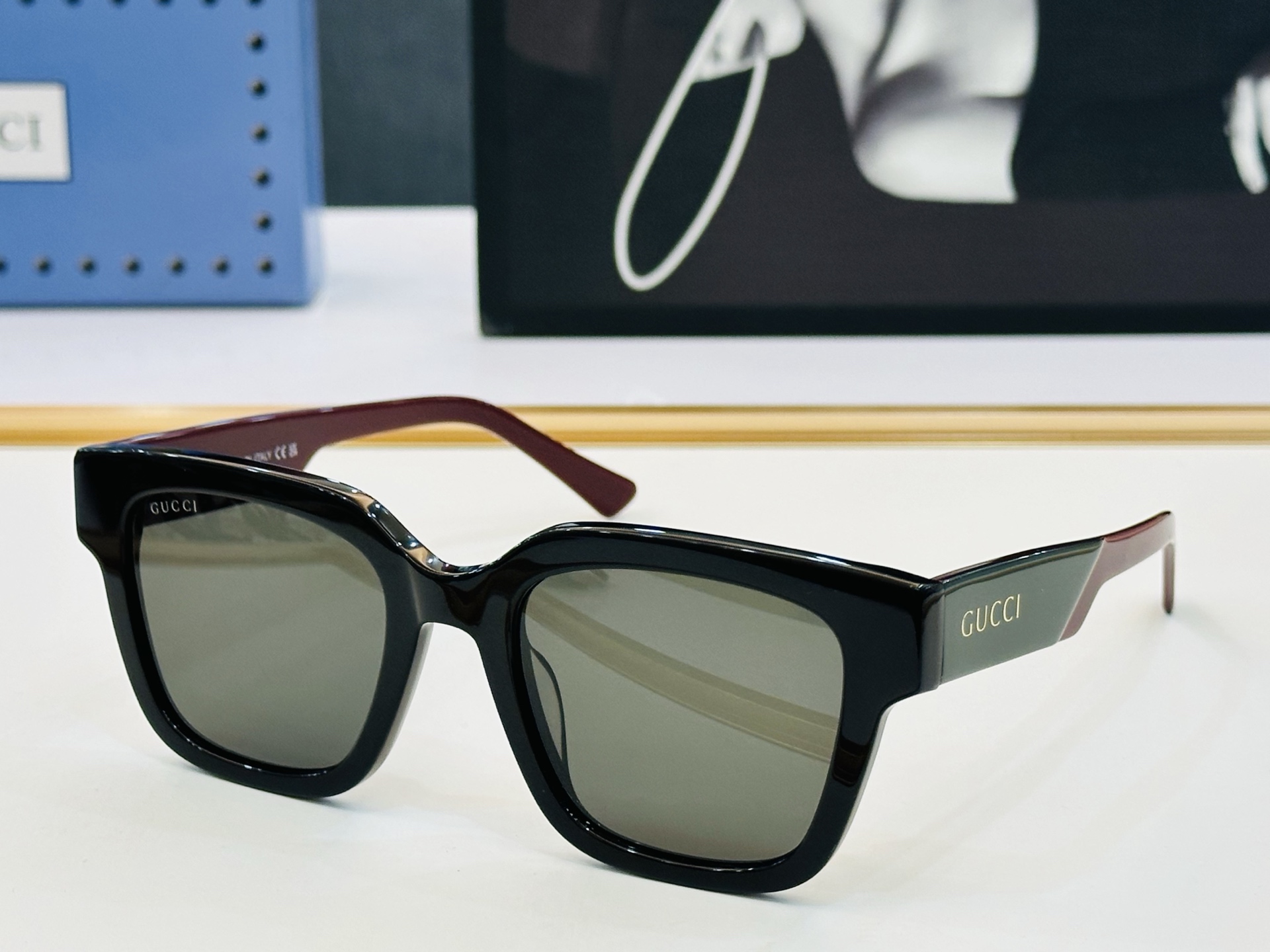 🔺GUCC*🔻 古家GG1670SK Size：52口22-145 原版墨镜搭配镜框🔝🔝时尚靓丽 L个性