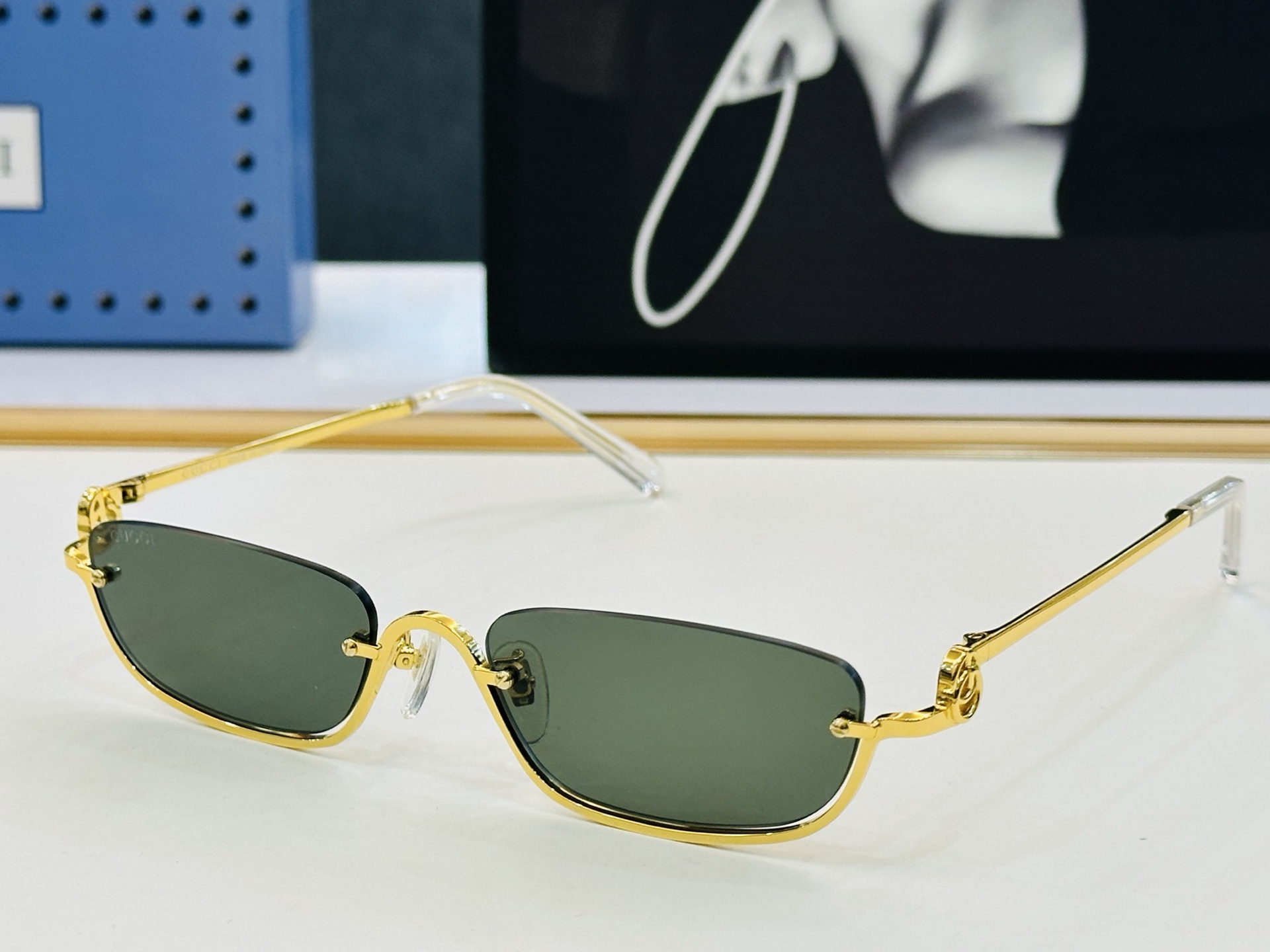 🔺GUCC*🔻 古家GG1278S Size：56口20-145  原版墨镜搭配镜框🔝🔝时尚靓丽 F个性