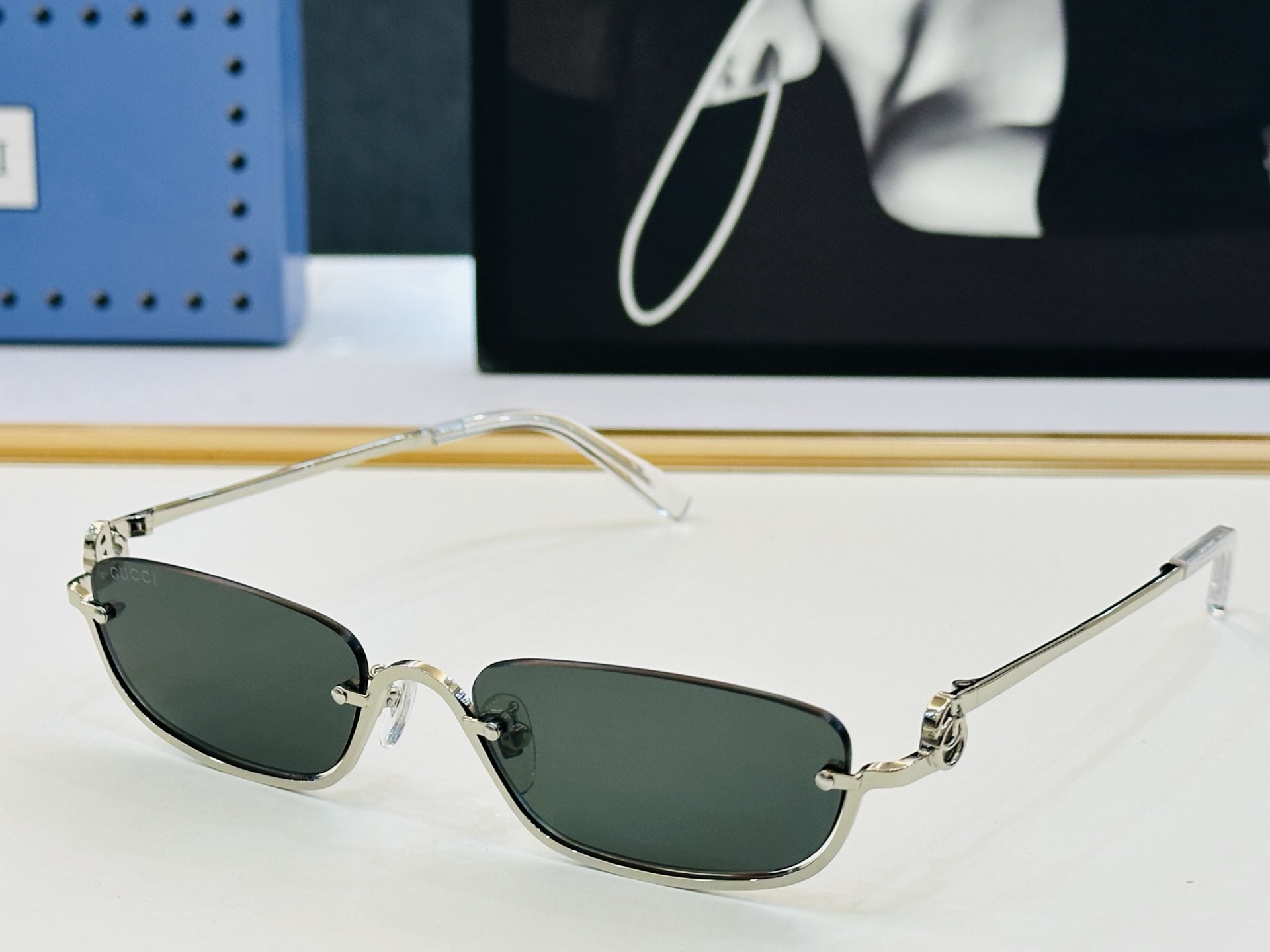 🔺GUCC*🔻 古家GG1278S Size：56口20-145  原版墨镜搭配镜框🔝🔝时尚靓丽 F个性