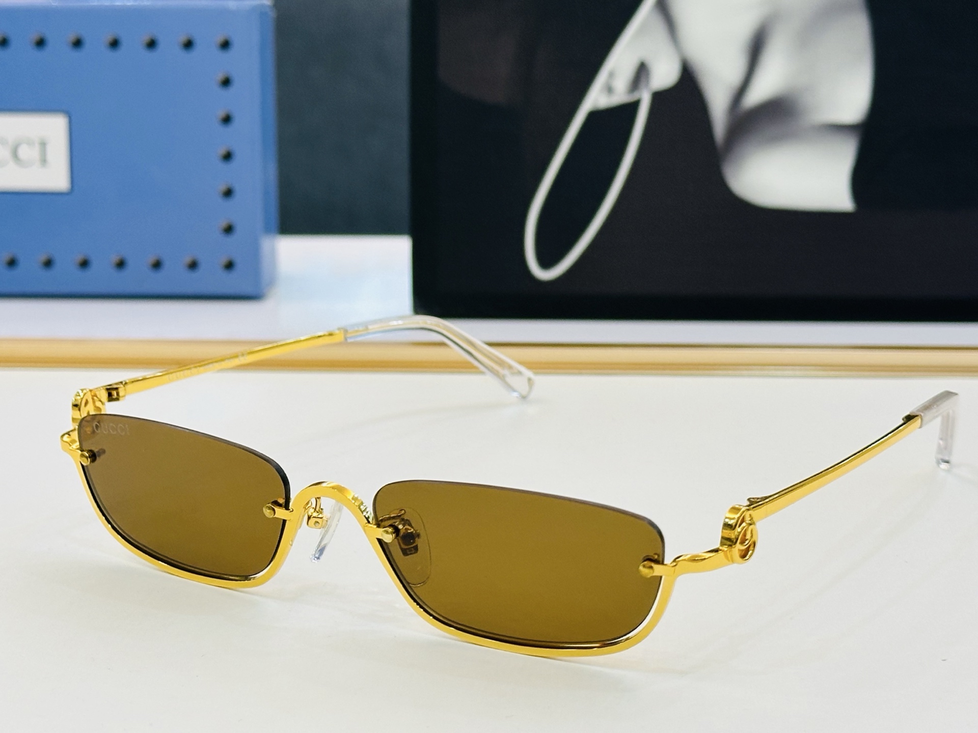 🔺GUCC*🔻 古家GG1278S Size：56口20-145  原版墨镜搭配镜框🔝🔝时尚靓丽 F个性