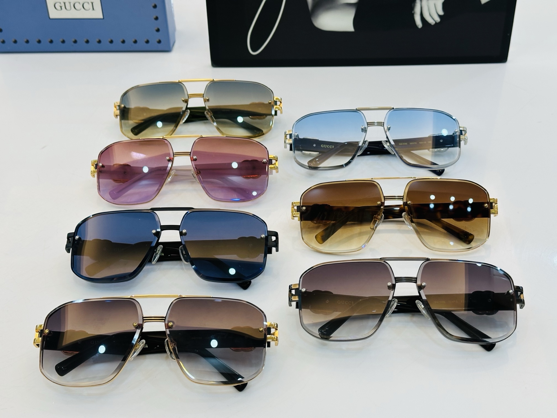 GUCC* 古家 GG1596 🐝🐝系列 Size：63口13-140 🍁🍁K 超绝品质 太阳镜 。