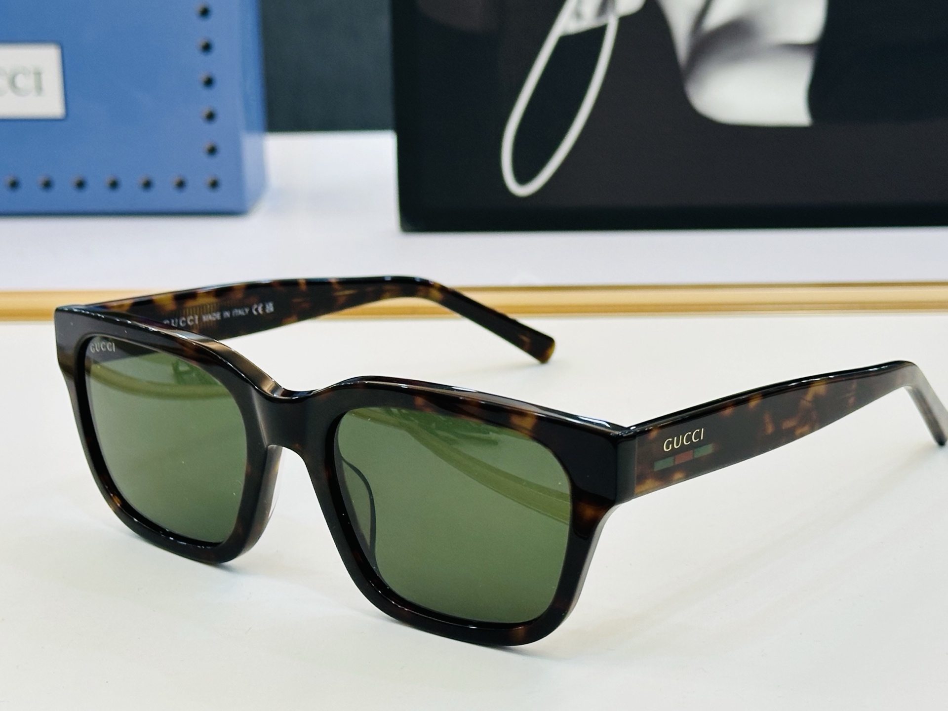 🔺GUCC*🔻 古家GG1857S Size：52口21-145 原版墨镜搭配镜框🔝🔝时尚靓丽 L个性十