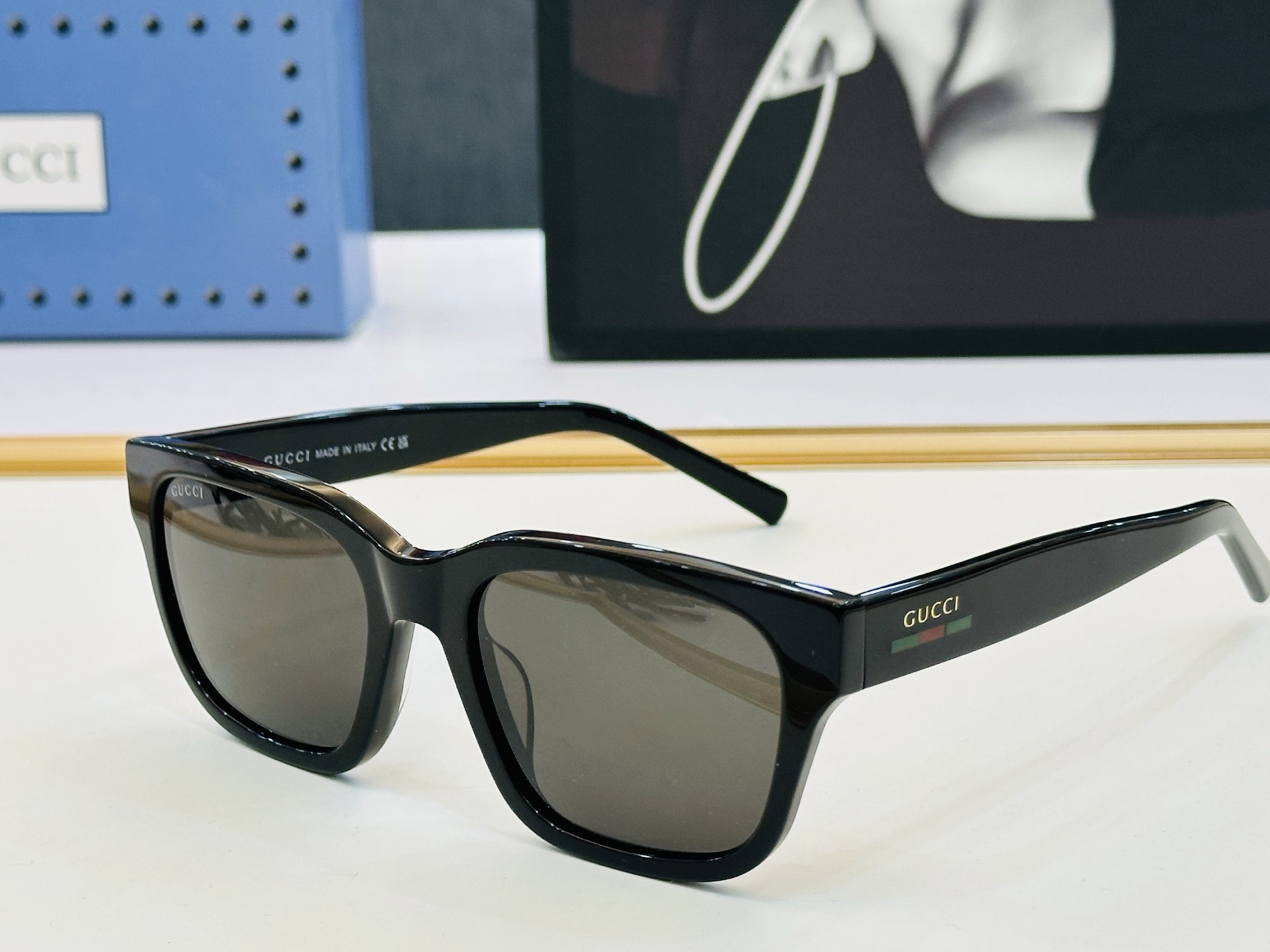 🔺GUCC*🔻 古家GG1857S Size：52口21-145 原版墨镜搭配镜框🔝🔝时尚靓丽 L个性十