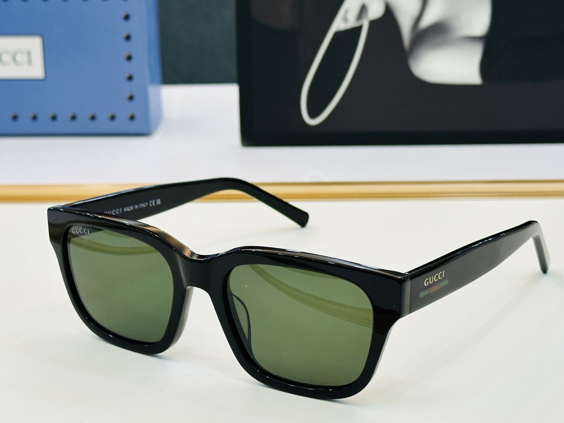 🔺GUCC*🔻 古家GG1857S Size：52口21-145 原版墨镜搭配镜框🔝🔝时尚靓丽 L个性十