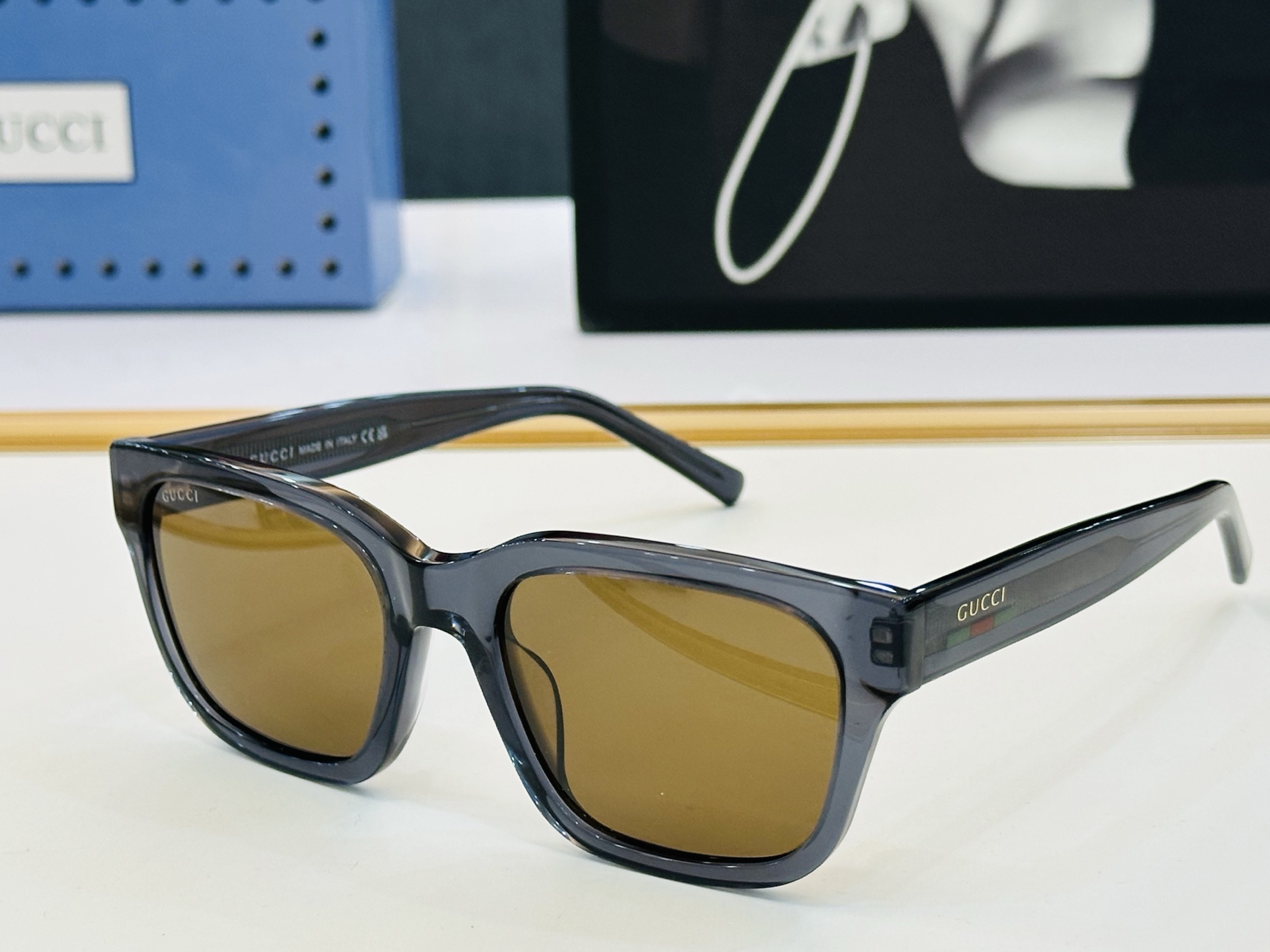 🔺GUCC*🔻 古家GG1857S Size：52口21-145 原版墨镜搭配镜框🔝🔝时尚靓丽 L个性十