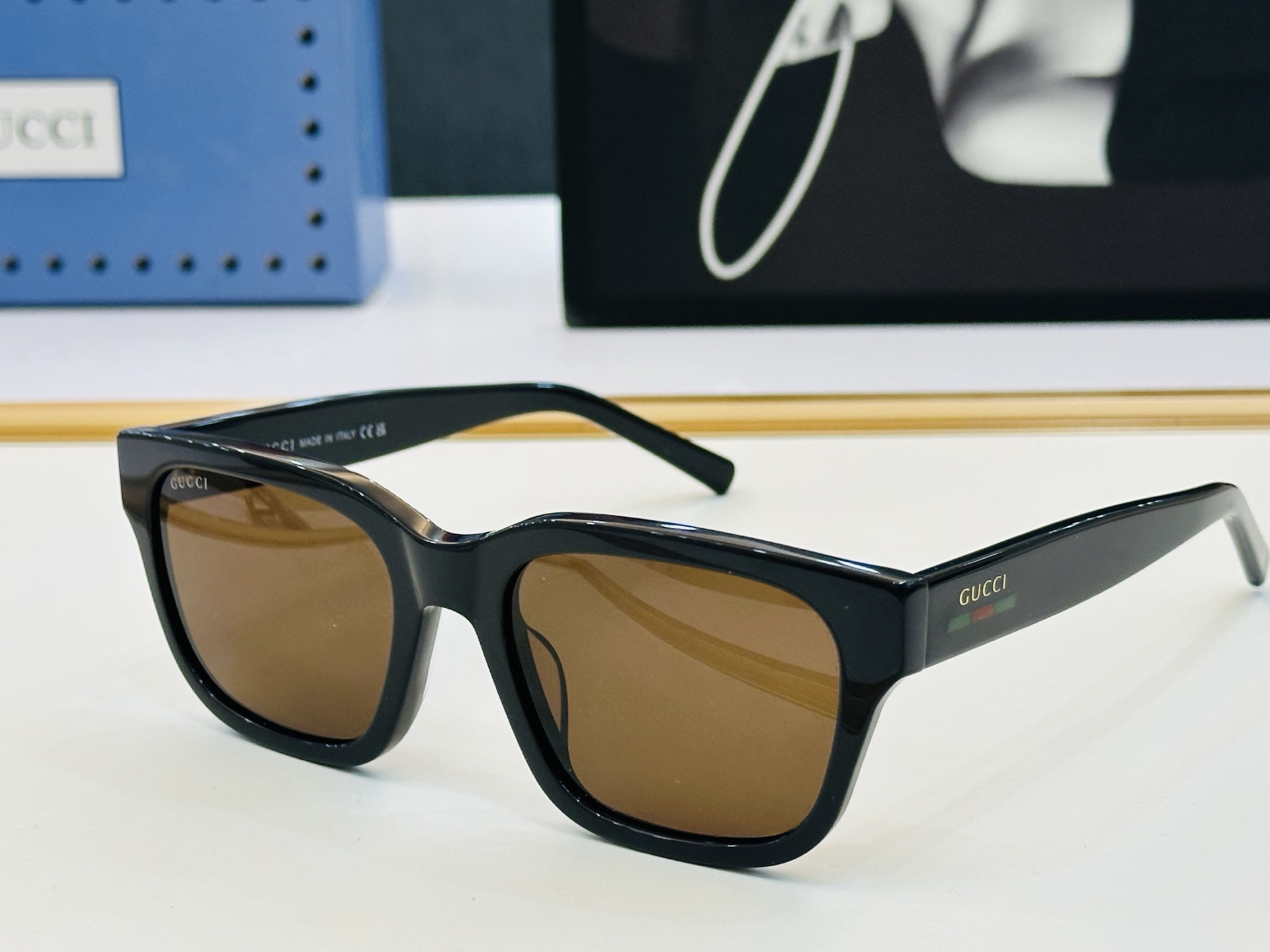 🔺GUCC*🔻 古家GG1857S Size：52口21-145 原版墨镜搭配镜框🔝🔝时尚靓丽 L个性十