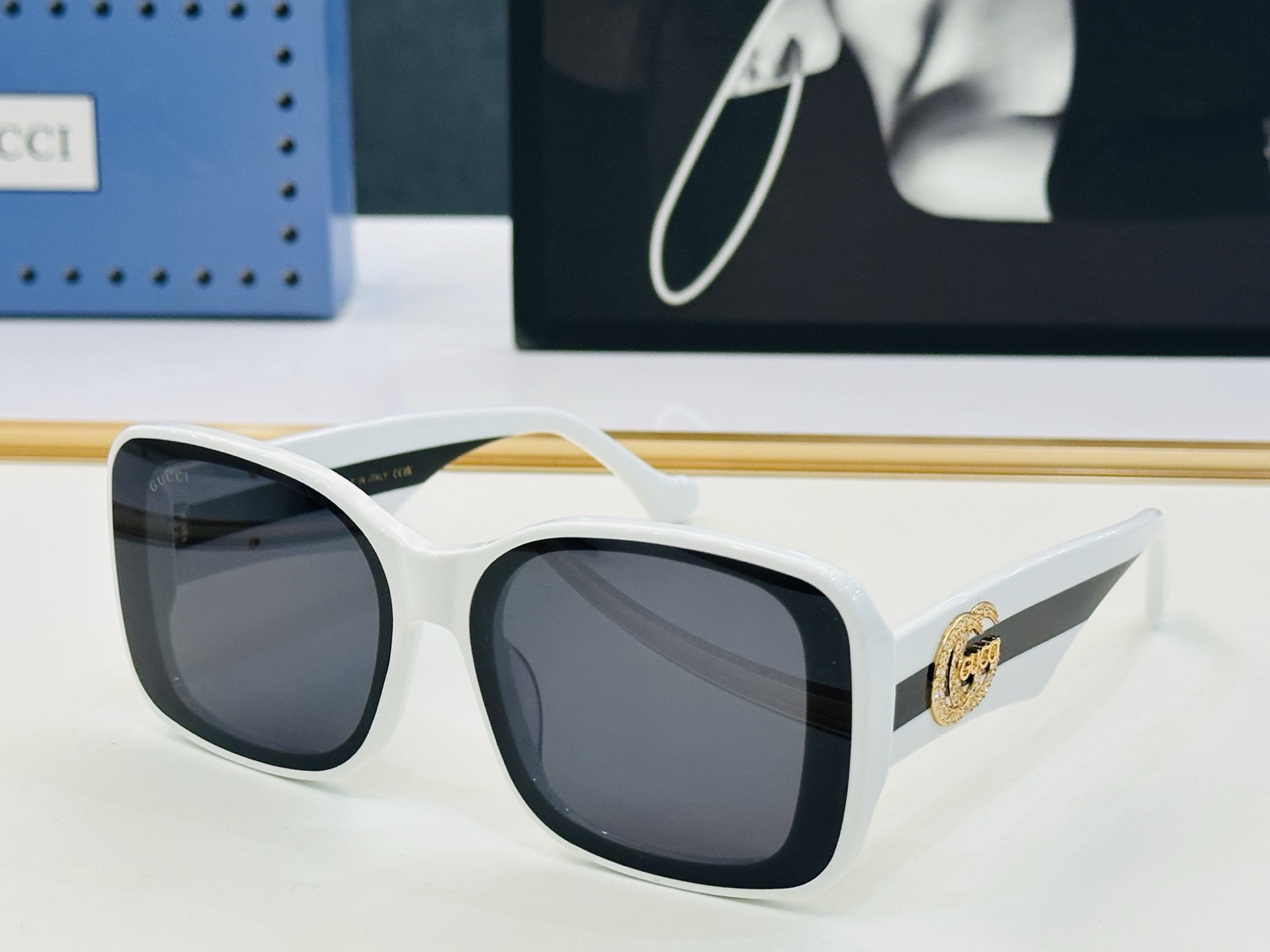 GUCC* 古家 GG1644 🐝🐝系列 Size：65口14-145 🍁🍁 XL超绝品质太阳镜 。