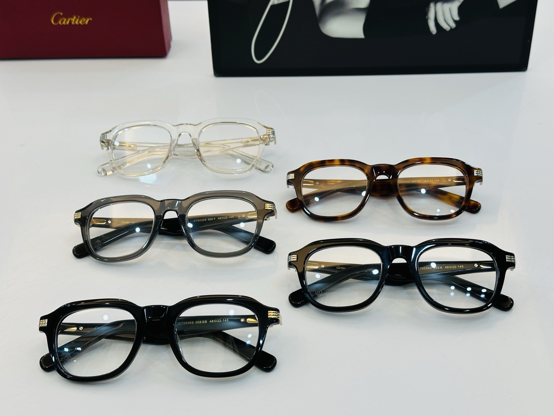 Cartier-卡家 🎁CT0536S Size：48口22-145 不挑脸型 简约大气 时尚休闲👌👃C