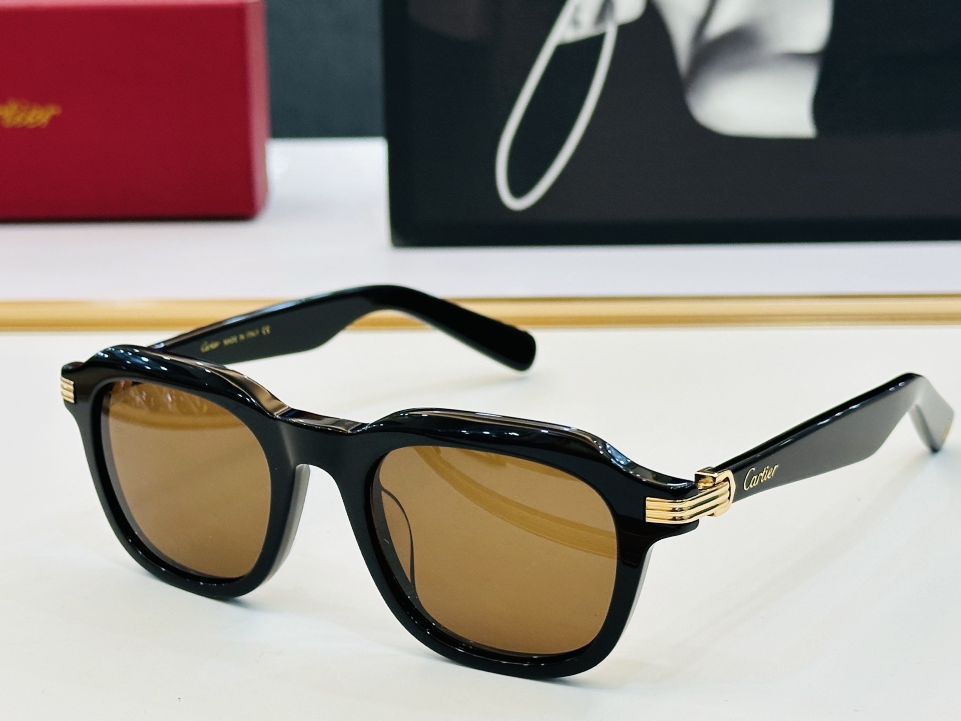 Cartier-卡家 🎁CT0536S Size：48口22-145 不挑脸型 简约大气 时尚休闲👌👃C