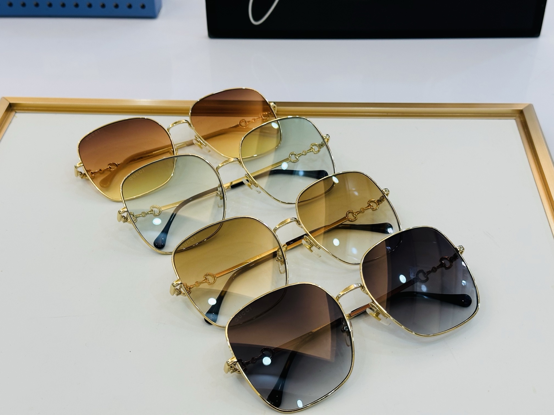 🔺GUCC*🔻 古家GG0879S Size：61口18-140 原版墨镜🔝🔝时尚靓丽 B个性十足❤️