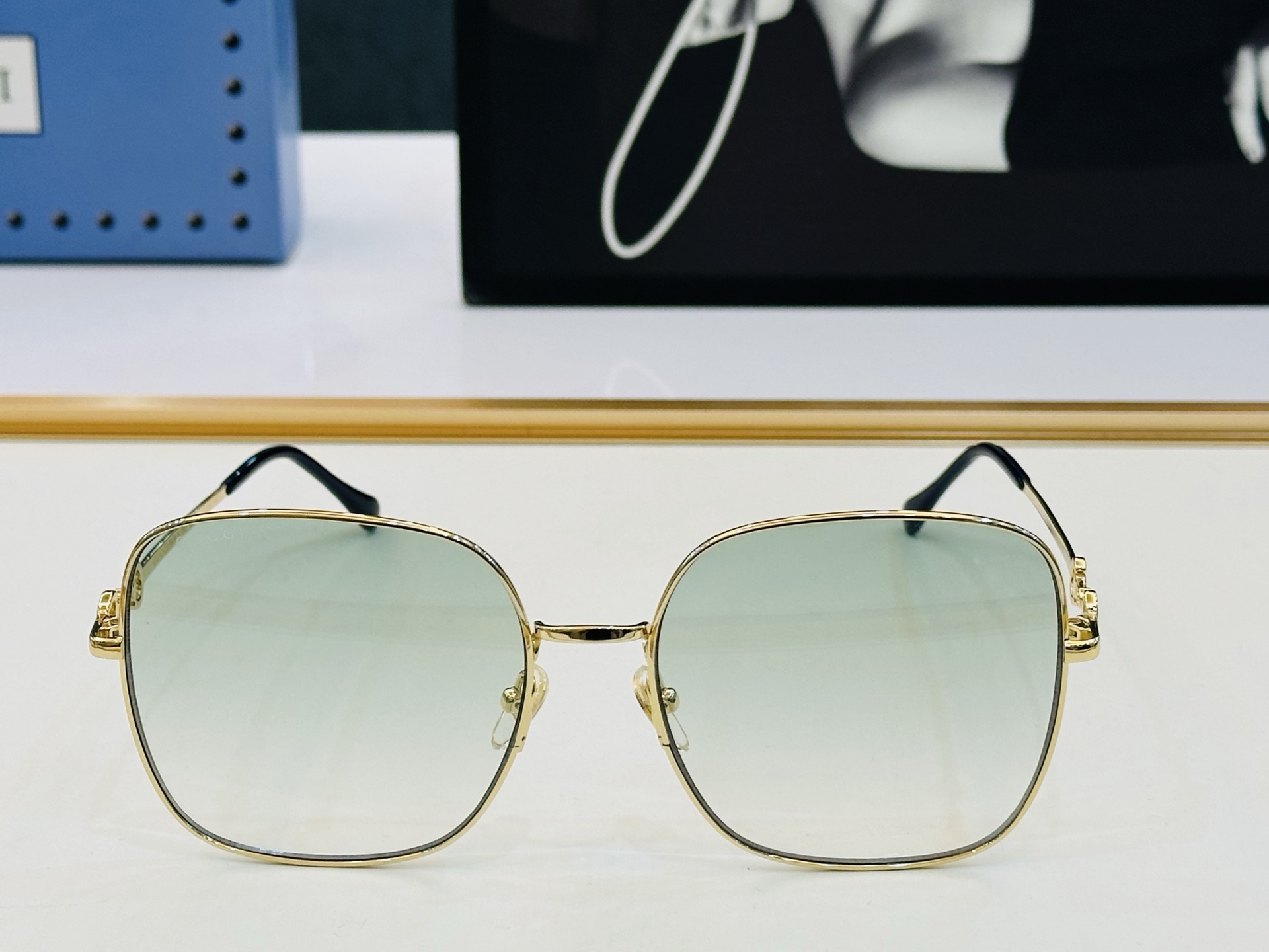 🔺GUCC*🔻 古家GG0879S Size：61口18-140 原版墨镜🔝🔝时尚靓丽 B个性十足❤️