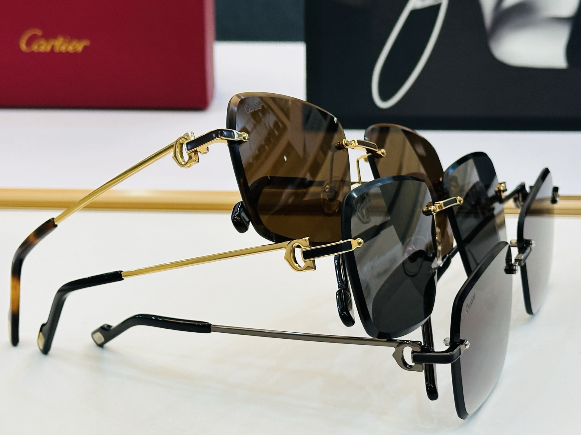 Cartier-卡家 ✨CT0336S Size：60口15-145 不挑脸型 简约大气 时尚休闲 👌👃