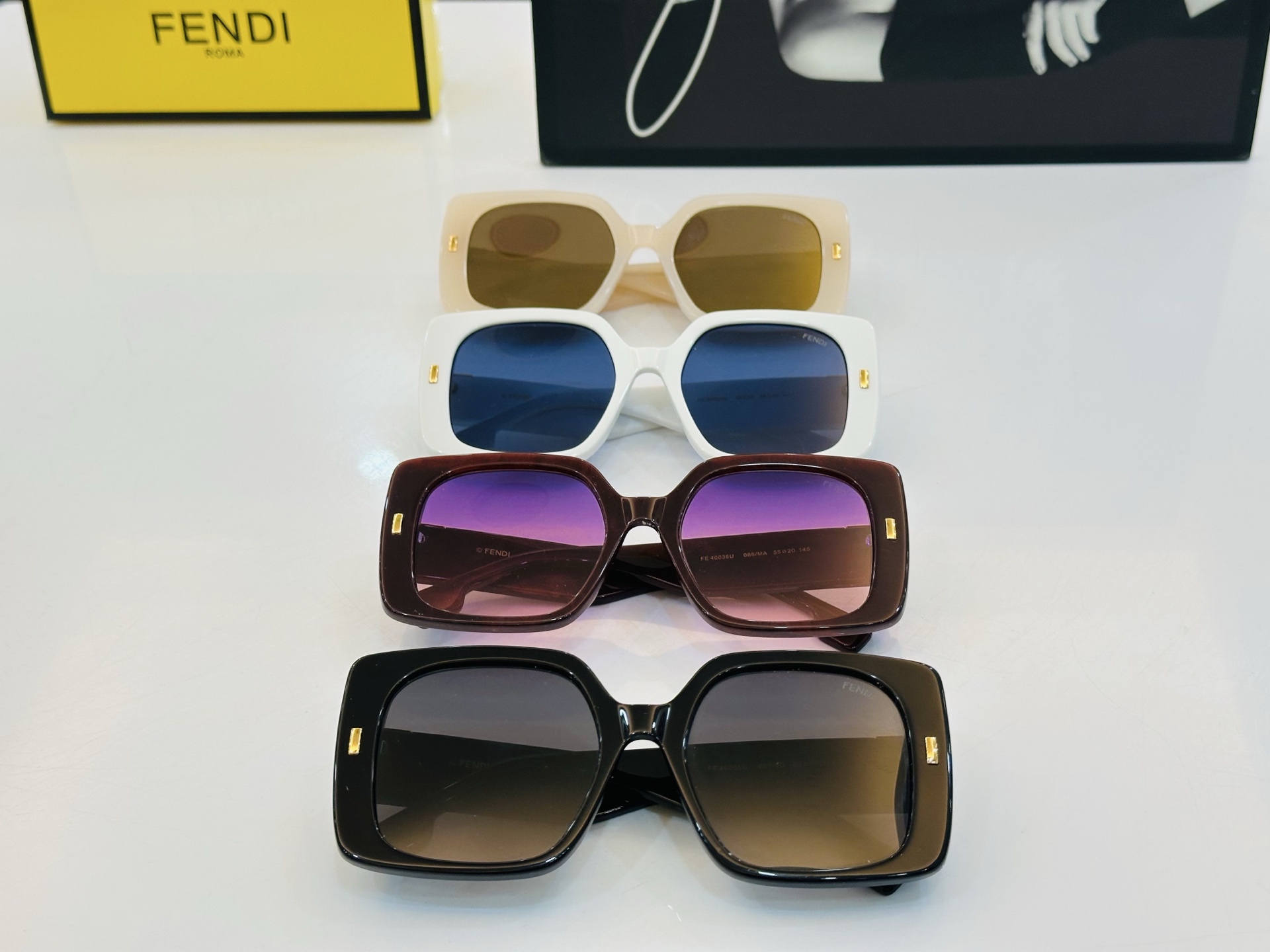 。新款FEND* FE40036U Size：55口20-145 🎁芬家 😀👏时尚经典 K太阳镜
