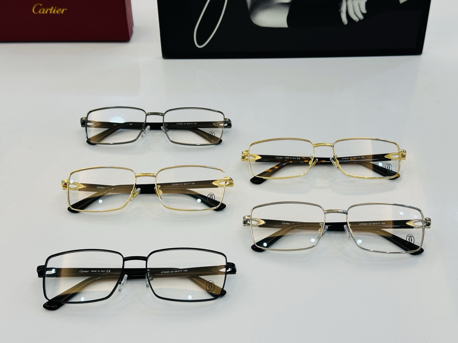 Cartier-卡家 ✨CT0520 Size：58口17-145 不挑脸型 简约大气 时尚休闲 👌👃Z