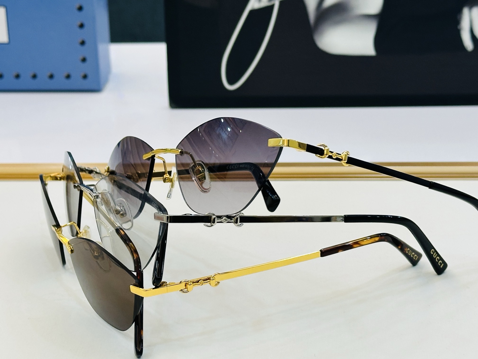 🔺GUCC*🔻 古家GG2053S Size：59口17-140 原版墨镜搭配镜框🔝🔝时尚靓丽 F个性十