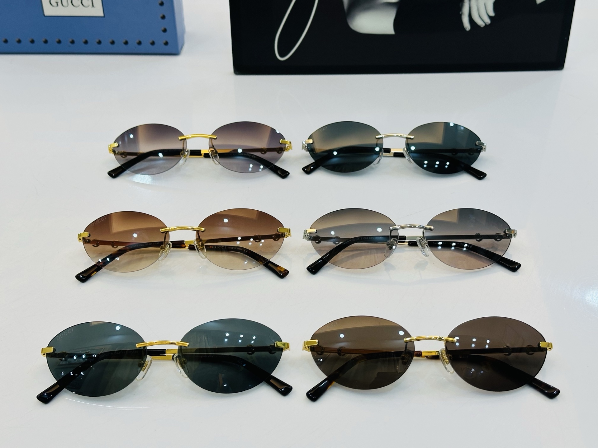 🔺GUCC*🔻 古家GG2051S Size：59口17-140 原版墨镜搭配镜框🔝🔝时尚靓丽 F个性十