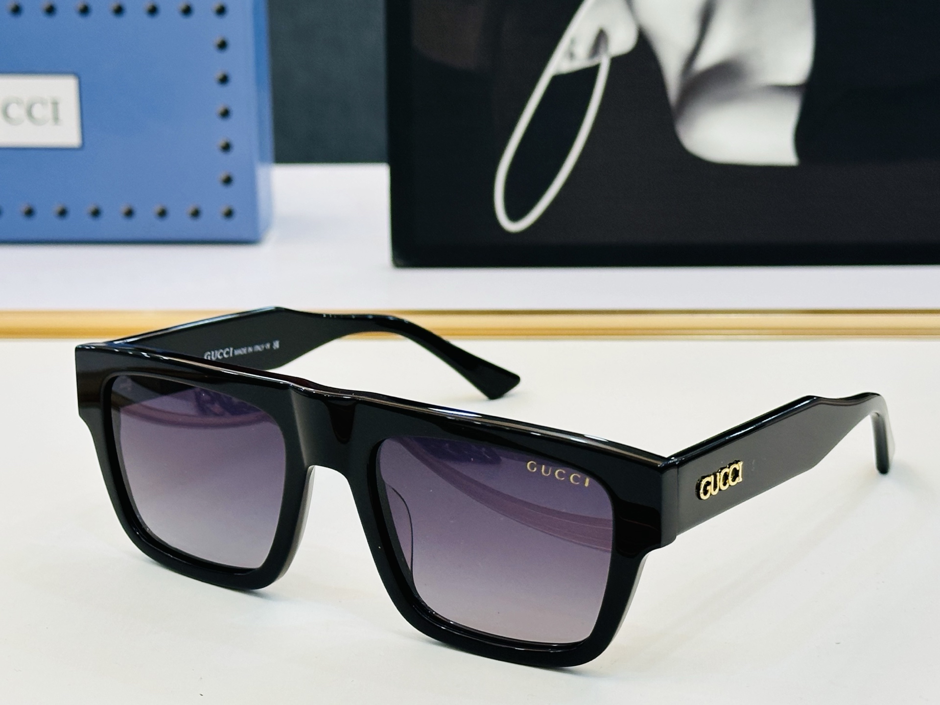 爆款 到货GUCC* 古家 GG1868S Size：53口19-145 经典板材框 [悠闲]🎈C超经典