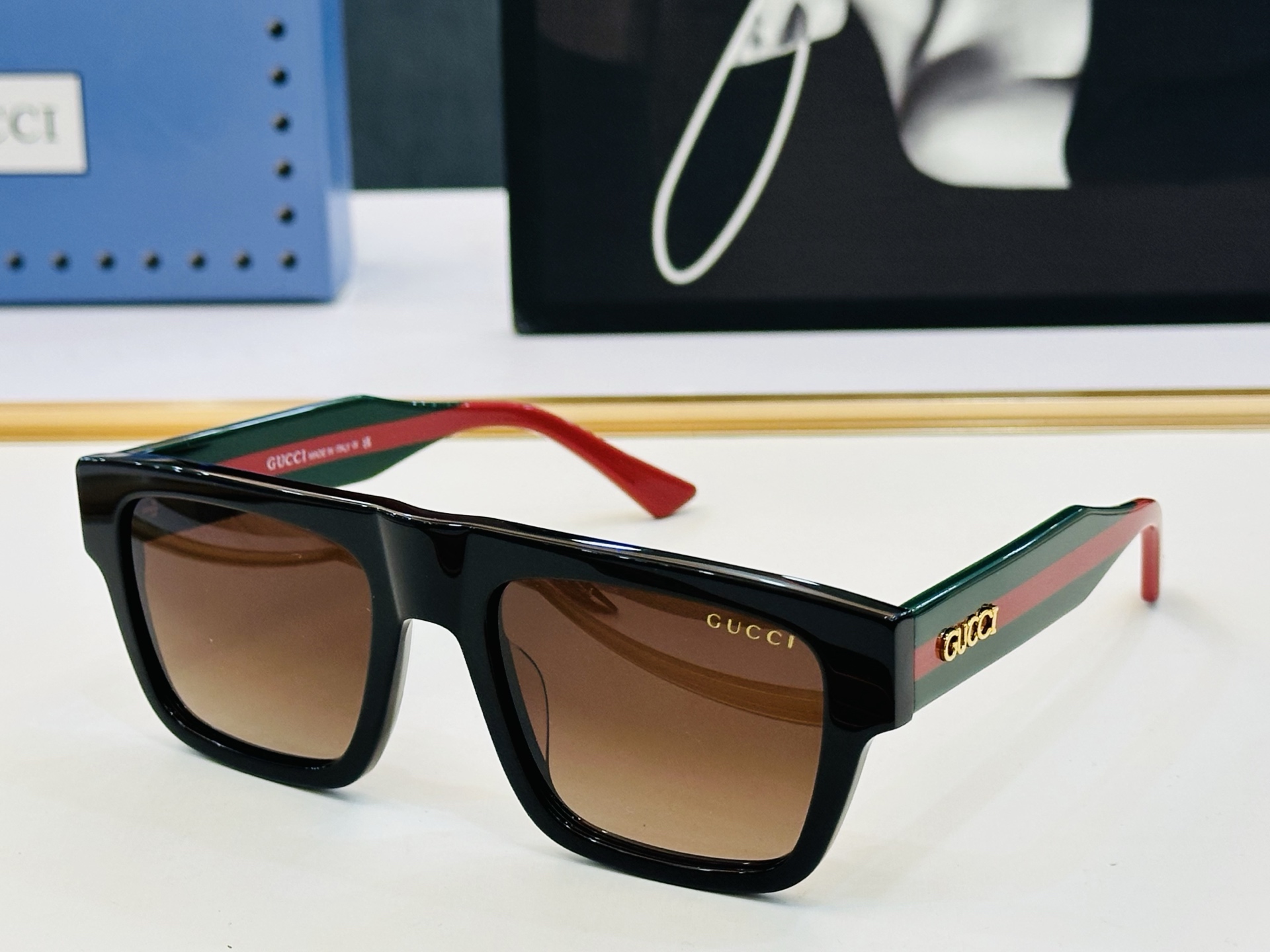 爆款 到货GUCC* 古家 GG1868S Size：53口19-145 经典板材框 [悠闲]🎈C超经典