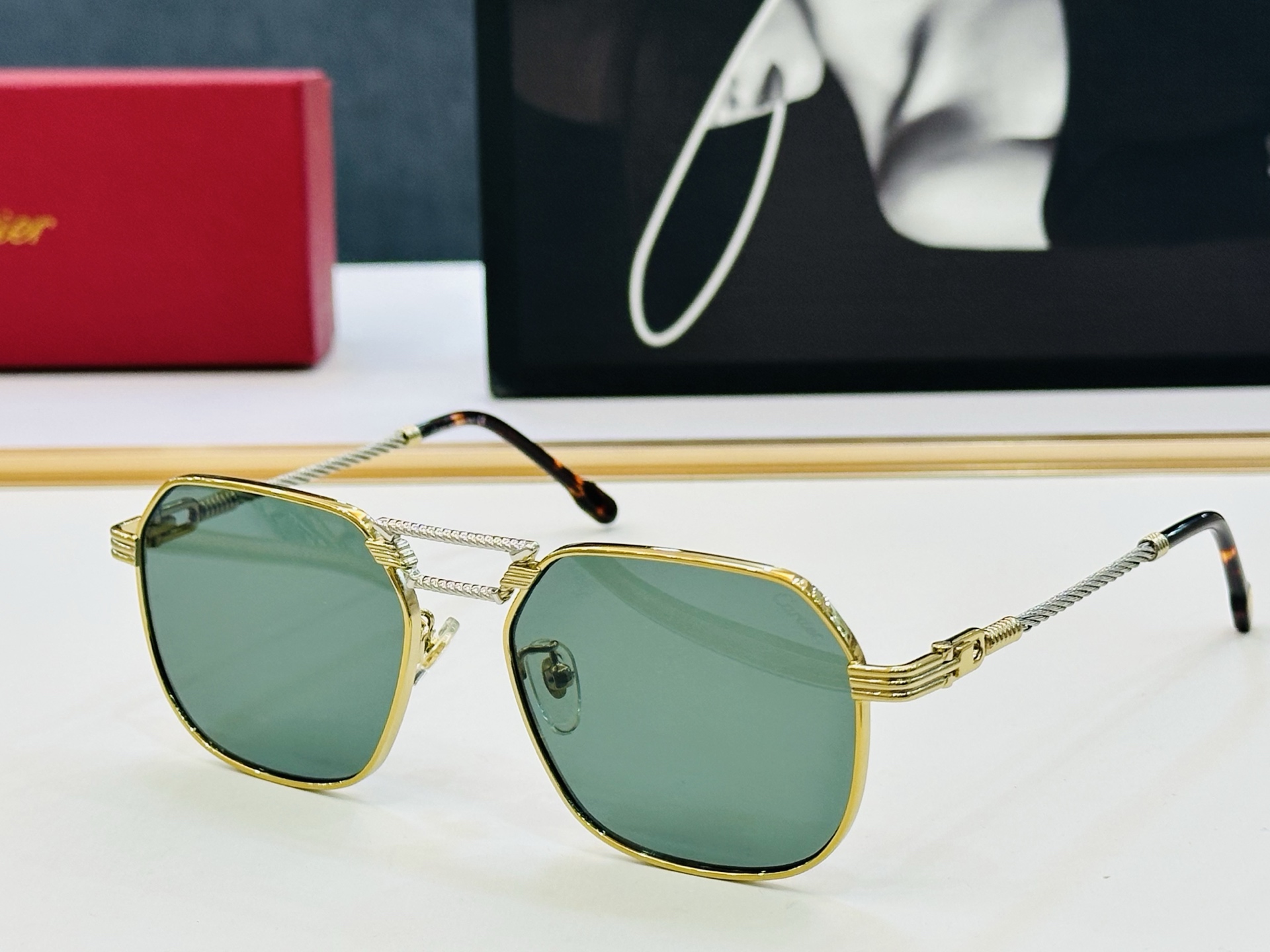 🆕 原版Cartie* 卡家 官网经典款 太阳镜 CT0368/S Size：58口19-140 电镀工