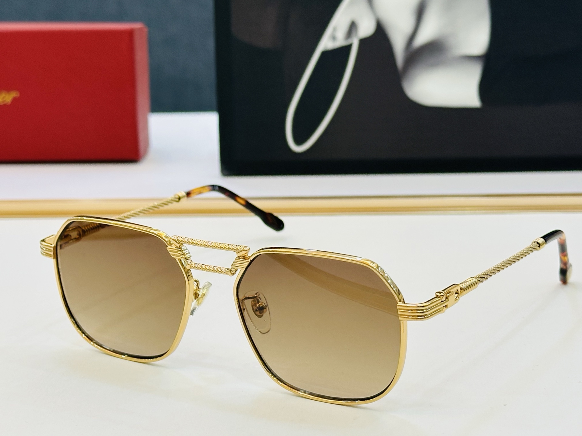 🆕 原版Cartie* 卡家 官网经典款 太阳镜 CT0368/S Size：58口19-140 电镀工