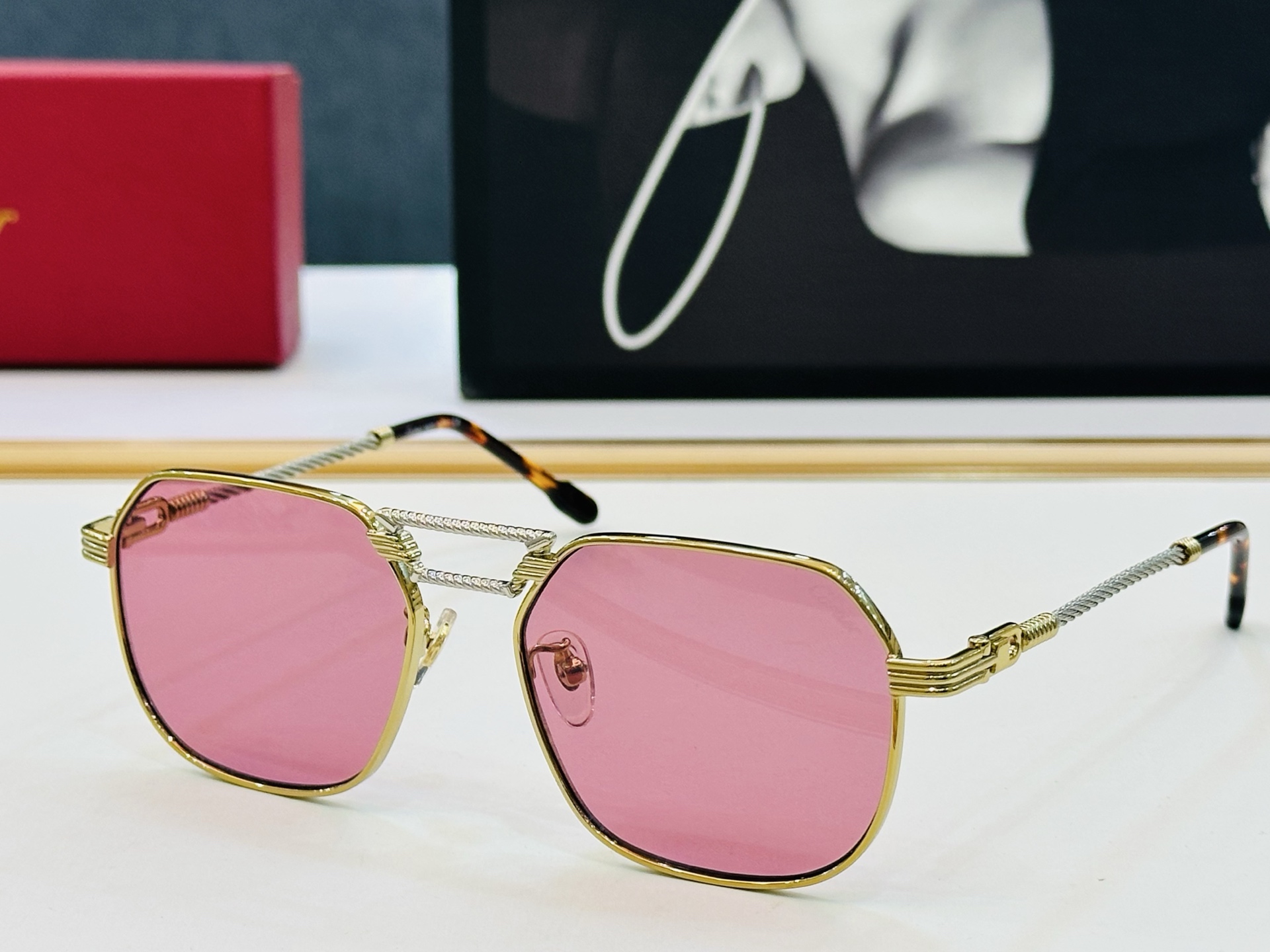 🆕 原版Cartie* 卡家 官网经典款 太阳镜 CT0368/S Size：58口19-140 电镀工