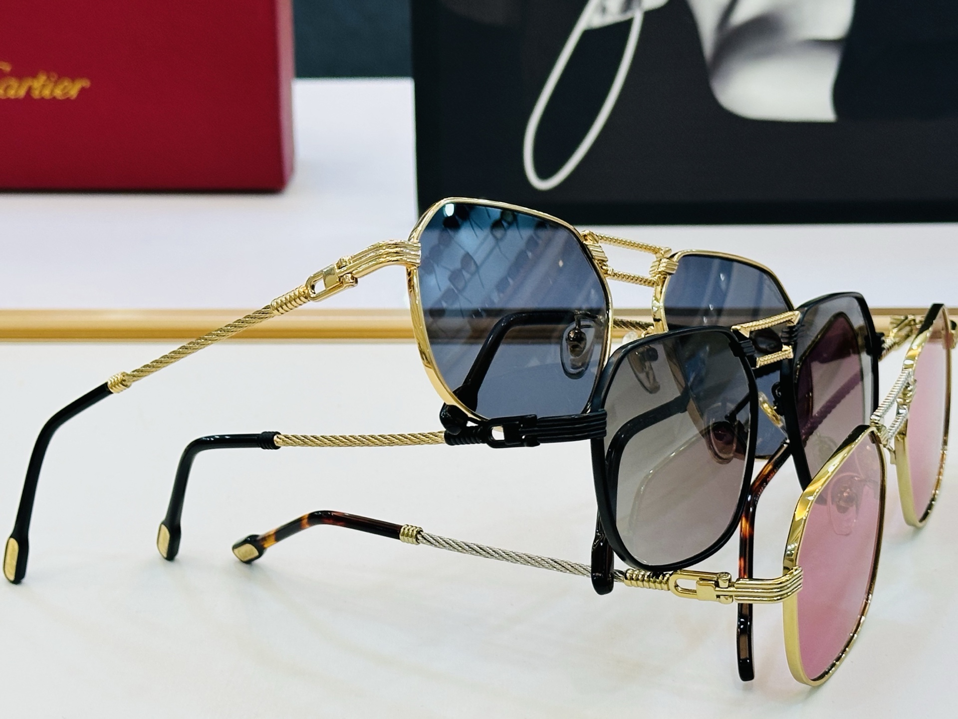 🆕 原版Cartie* 卡家 官网经典款 太阳镜 CT0368/S Size：58口19-140 电镀工