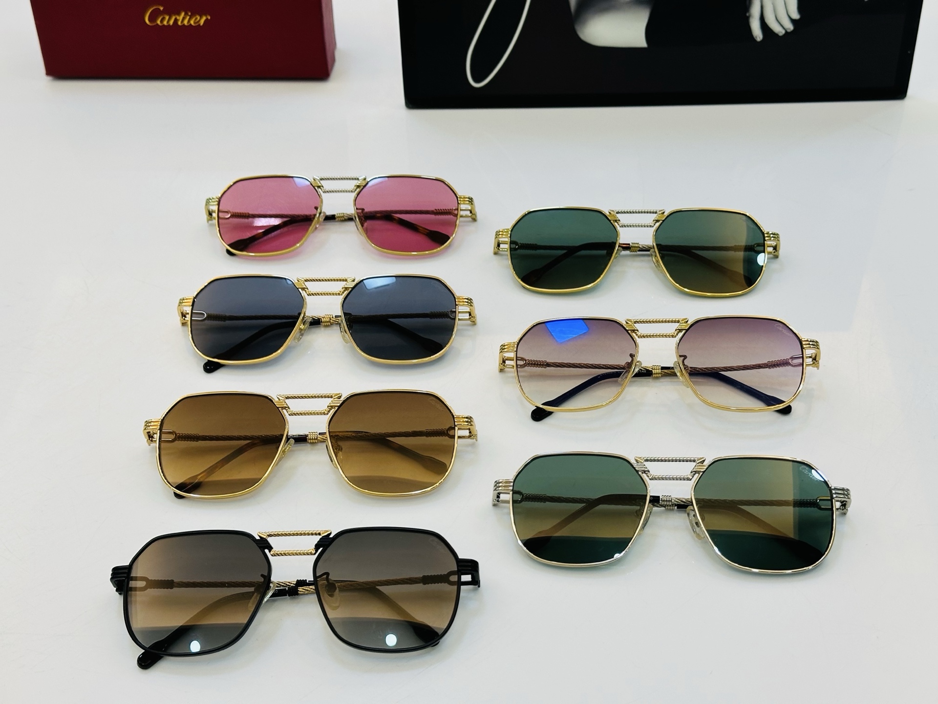 🆕 原版Cartie* 卡家 官网经典款 太阳镜 CT0368/S Size：58口19-140 电镀工