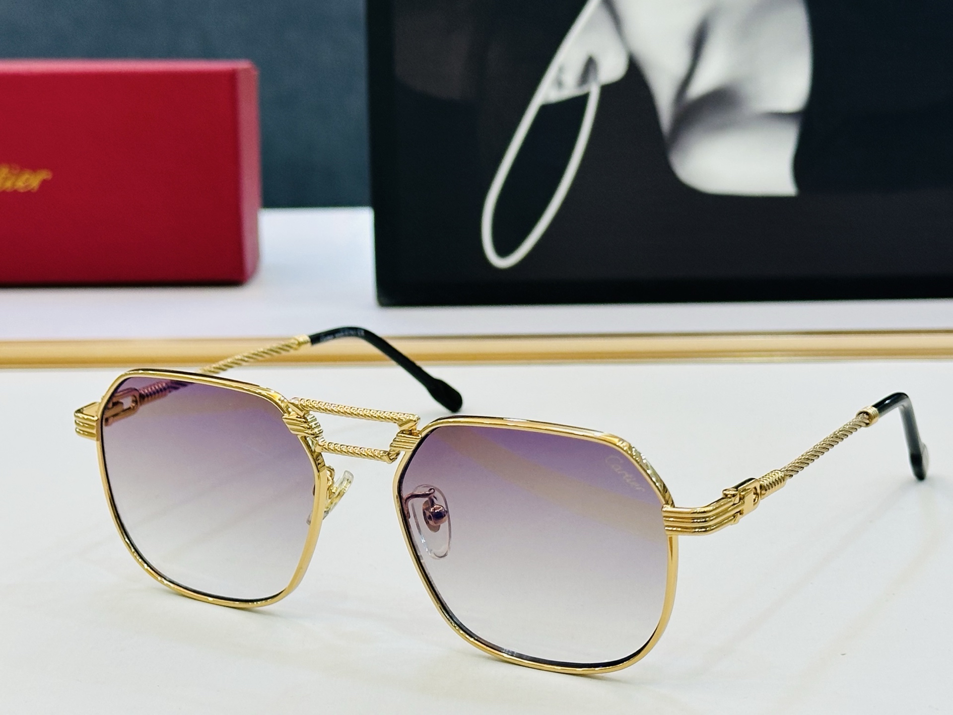 🆕 原版Cartie* 卡家 官网经典款 太阳镜 CT0368/S Size：58口19-140 电镀工