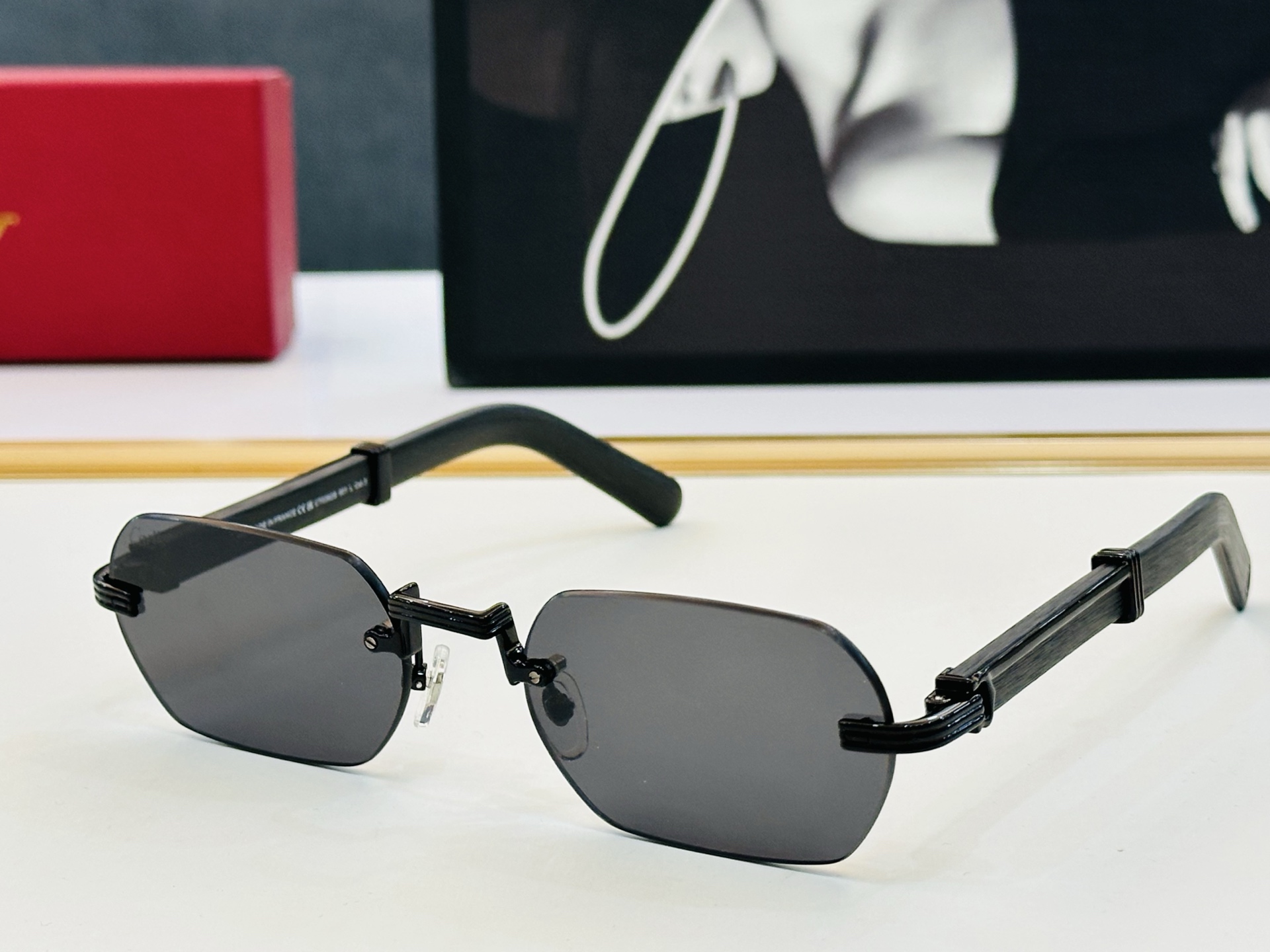 新款 Cartier 卡家 MODEL: CT0362S Size：54口21-145 高品质 品牌标志