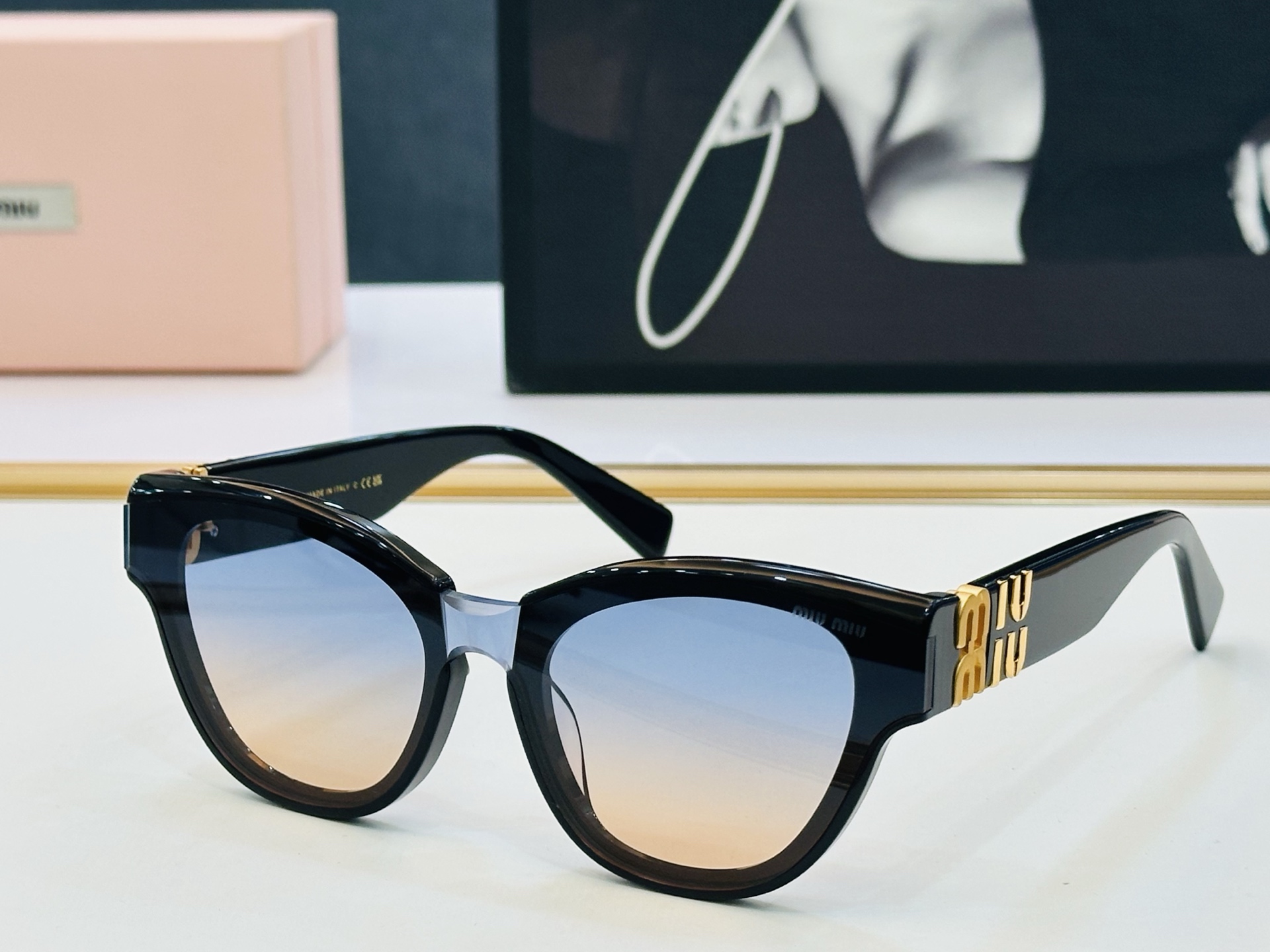 谬家 MU146AV Size：51口22-140 女士太阳眼镜 [玫瑰][玫瑰] 高档 XL时尚墨镜潮