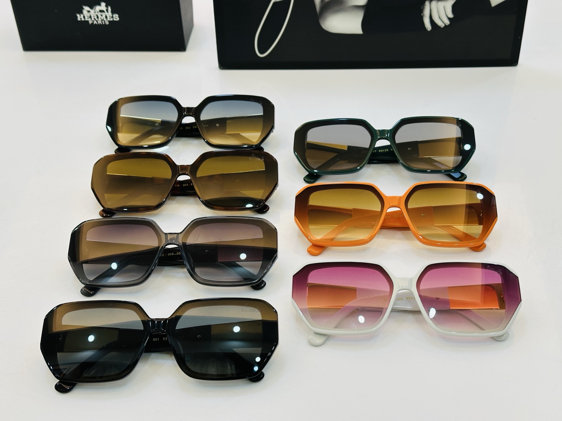 [玫瑰]爱马仕 网红款 9710 Size：55口20-145 👏🎉超级经典 高品质墨镜🎈色][色] J