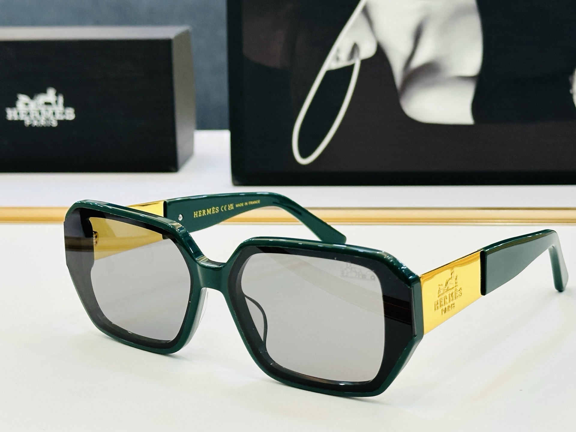 [玫瑰]爱马仕 网红款 9710 Size：55口20-145 👏🎉超级经典 高品质墨镜🎈色][色] J