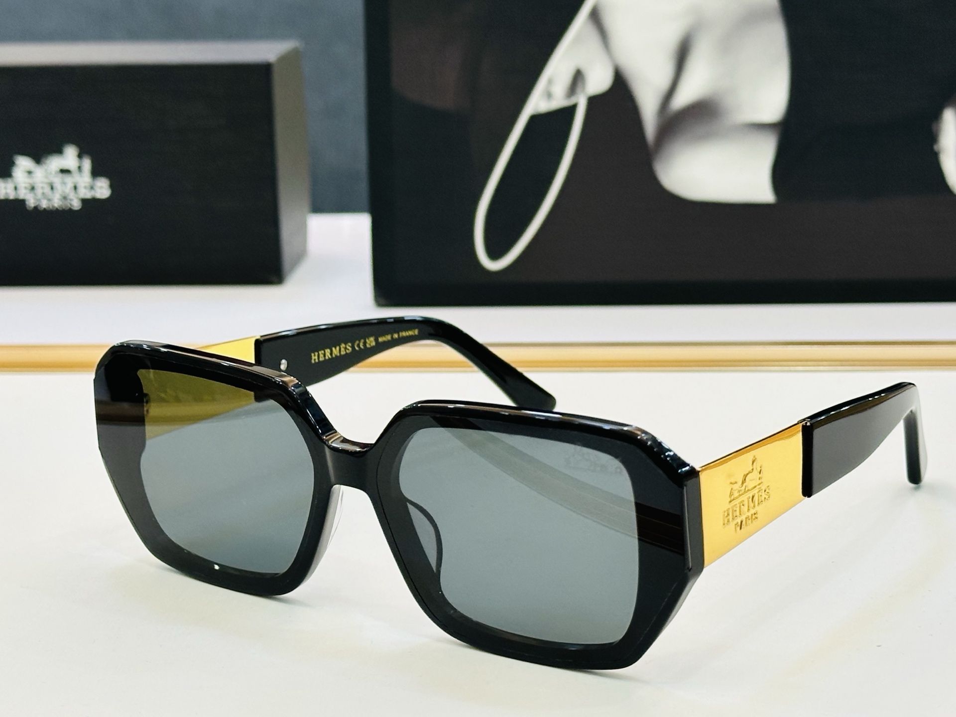 [玫瑰]爱马仕 网红款 9710 Size：55口20-145 👏🎉超级经典 高品质墨镜🎈色][色] J