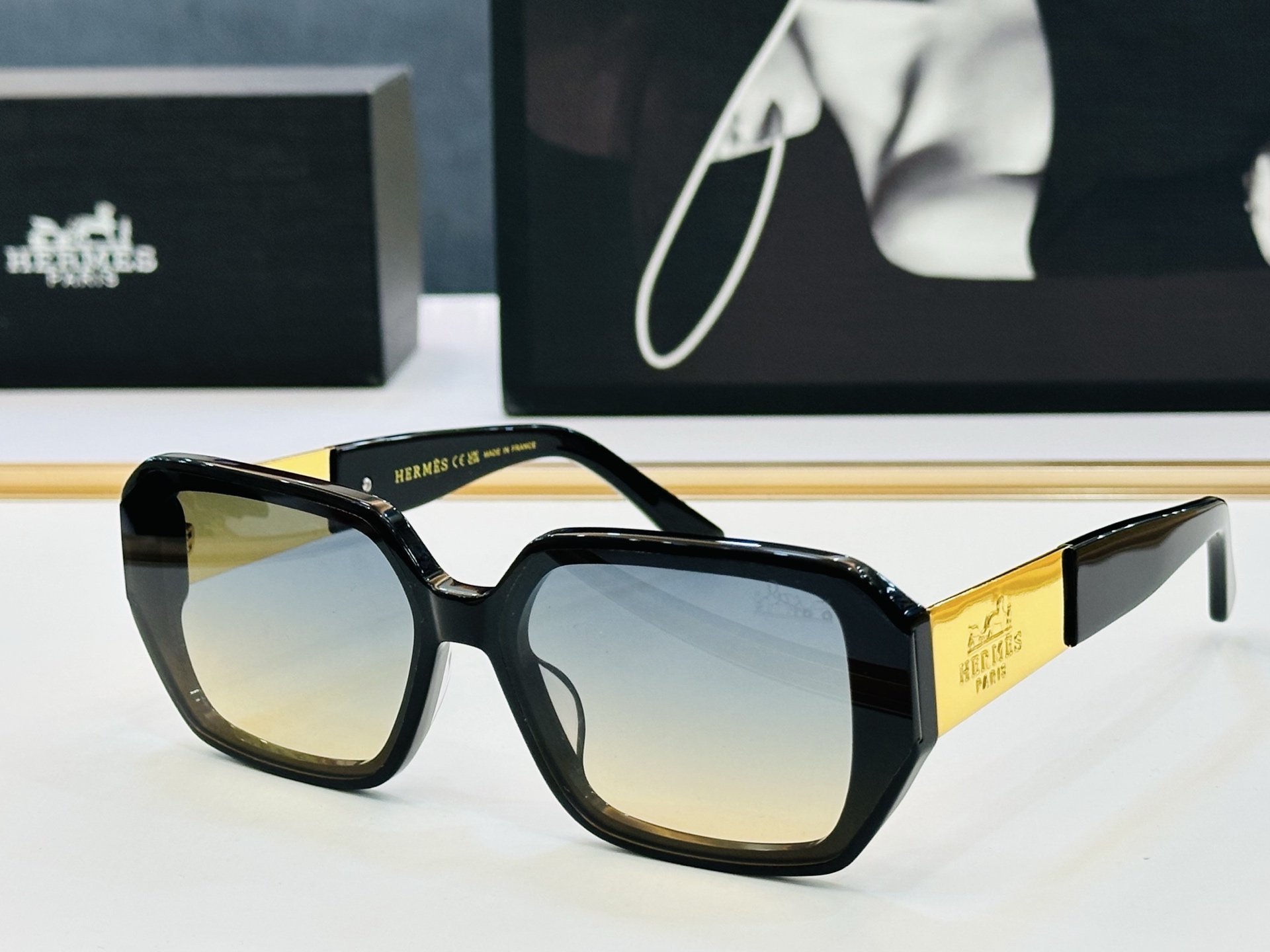 [玫瑰]爱马仕 网红款 9710 Size：55口20-145 👏🎉超级经典 高品质墨镜🎈色][色] J