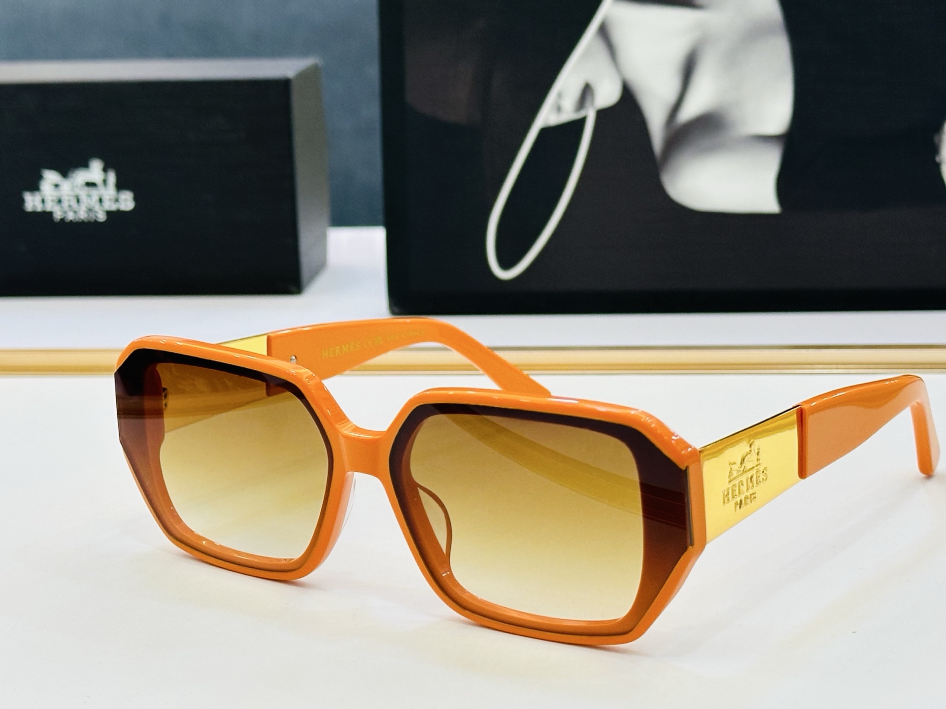 [玫瑰]爱马仕 网红款 9710 Size：55口20-145 👏🎉超级经典 高品质墨镜🎈色][色] J