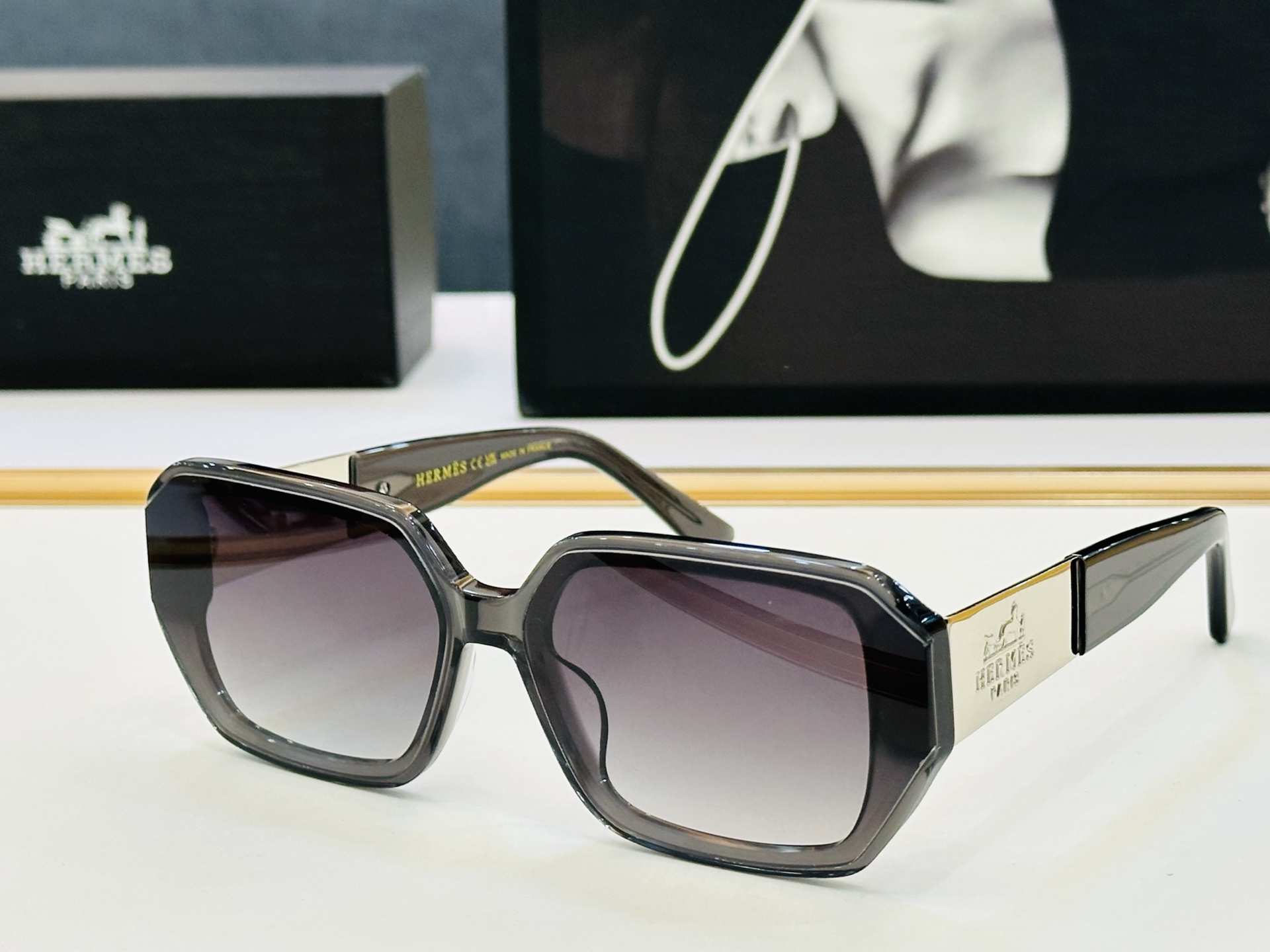 [玫瑰]爱马仕 网红款 9710 Size：55口20-145 👏🎉超级经典 高品质墨镜🎈色][色] J