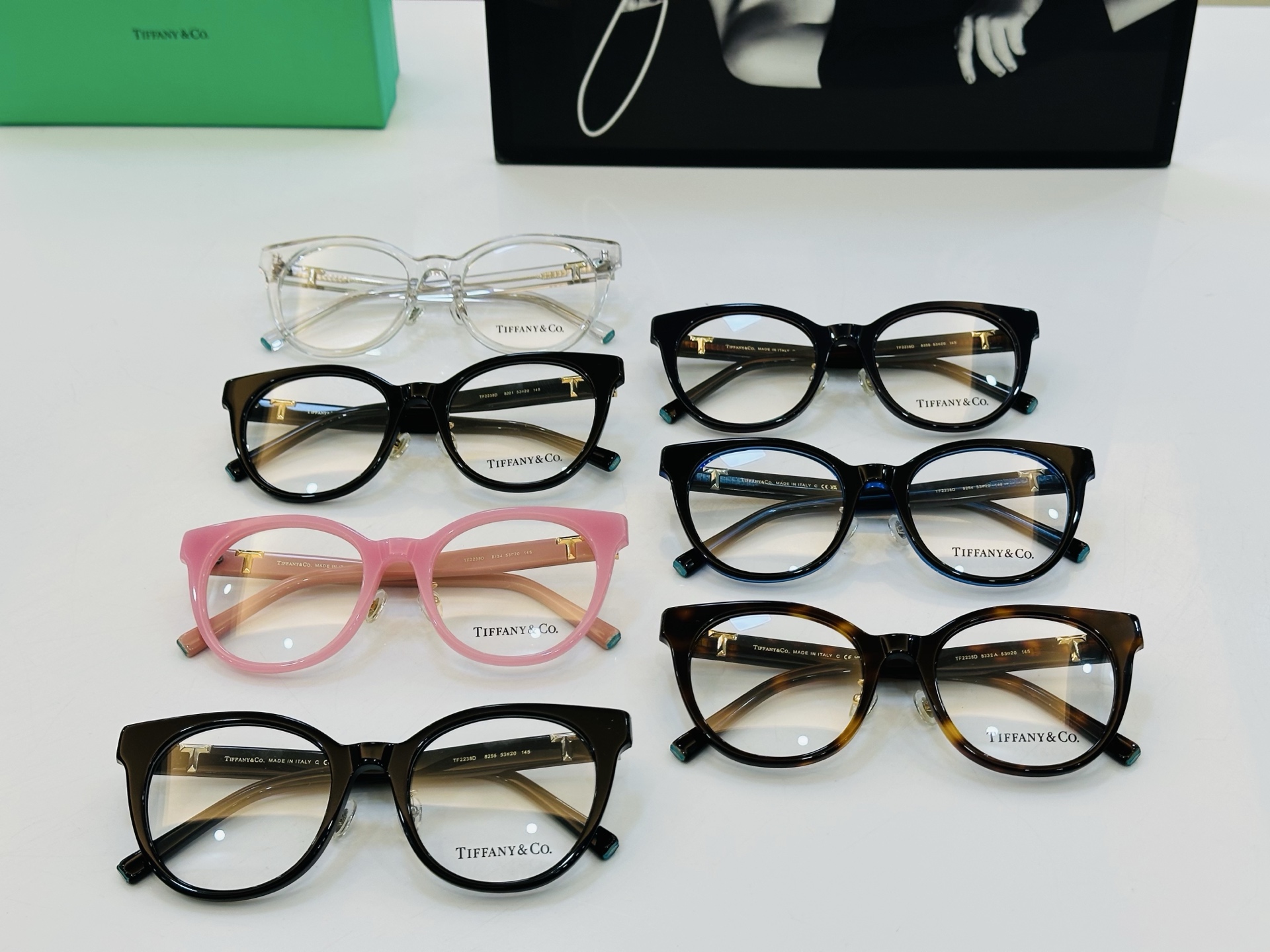 蒂芙家 Tiffany & CO. TF2238D Size：53口20-145 时尚太阳镜架 👍b多色