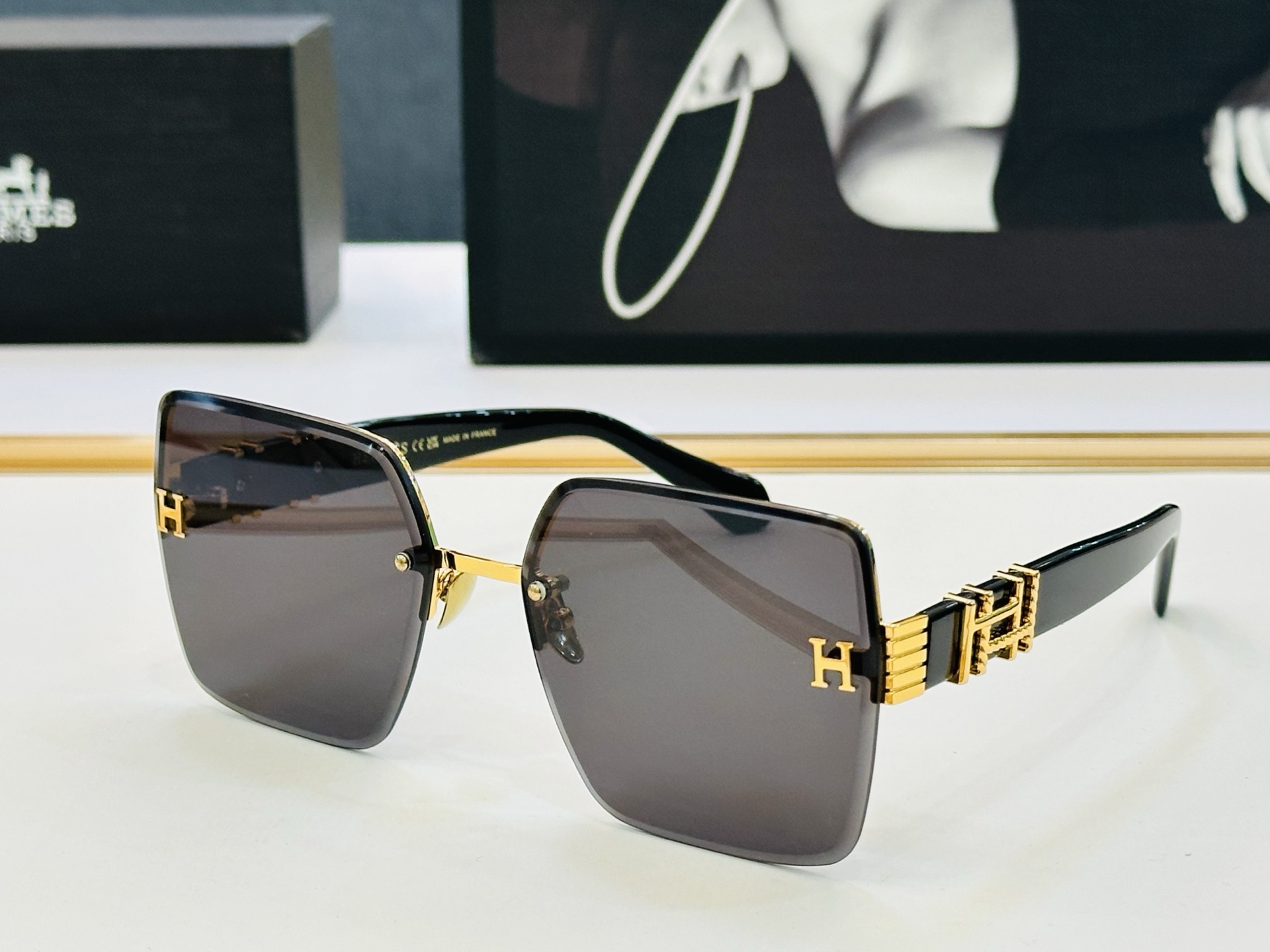 [玫瑰]爱马仕 网红款 9707 Size：62口17-143 👏🎉超级经典 高品质墨镜🎈色][色] b