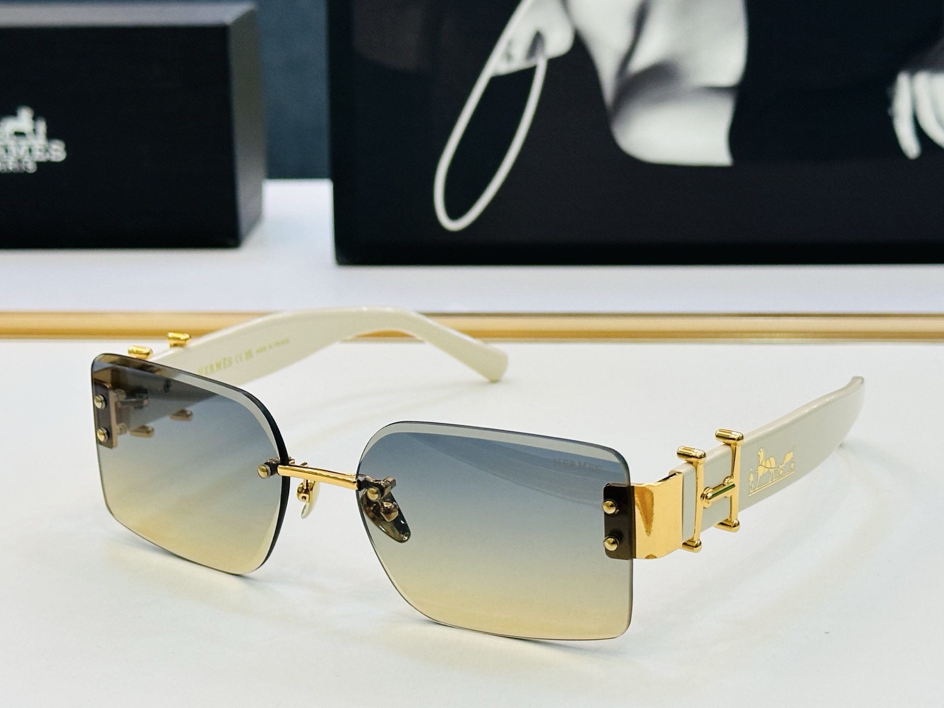 [玫瑰]爱马仕 网红款 9701 Size：59口17-142 👏🎉超级经典 高品质墨镜🎈色][色] b