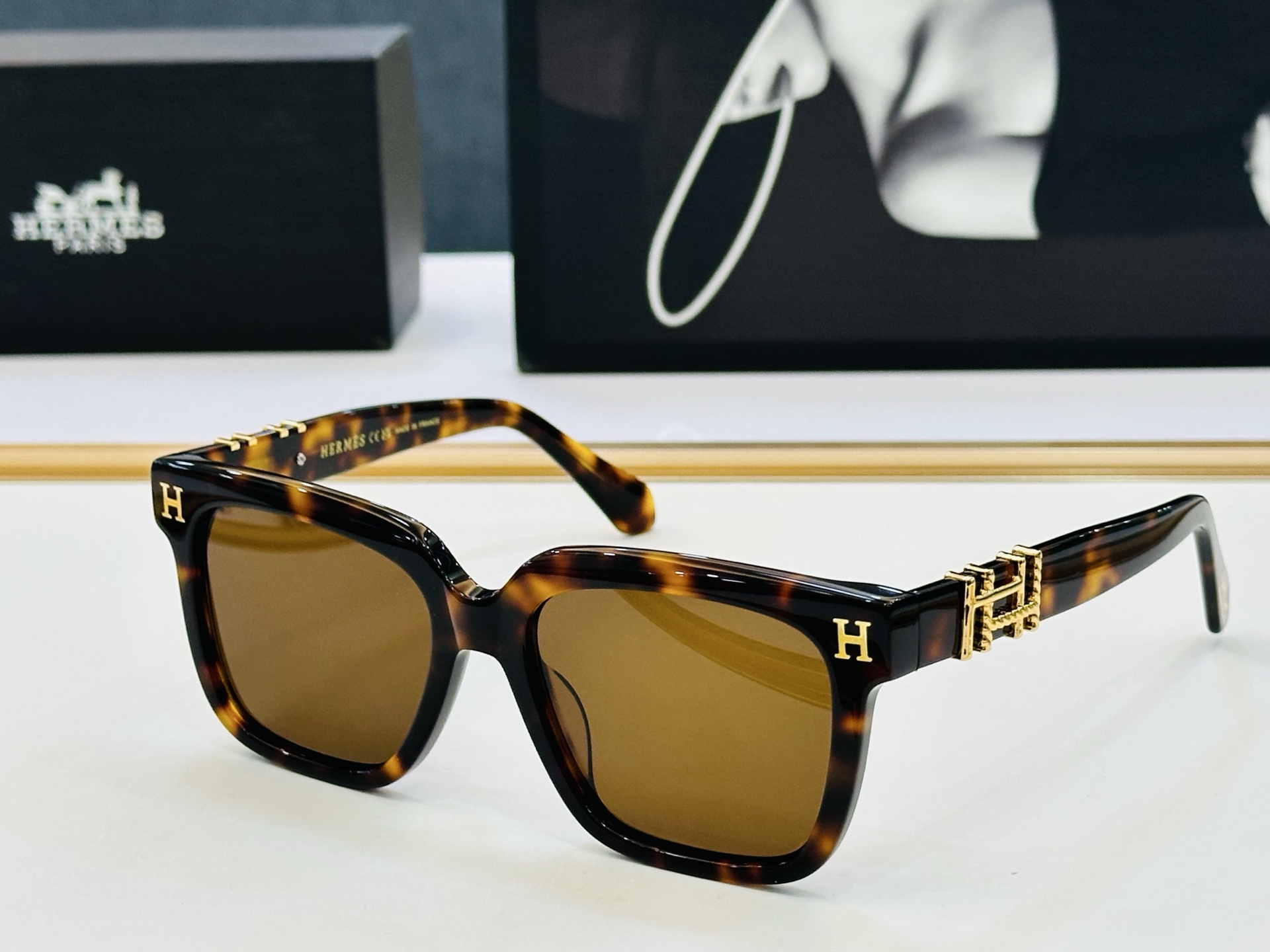 [玫瑰]爱马仕 网红款 9706 Size：55口18-145 👏🎉超级经典 高品质墨镜🎈色][色] b