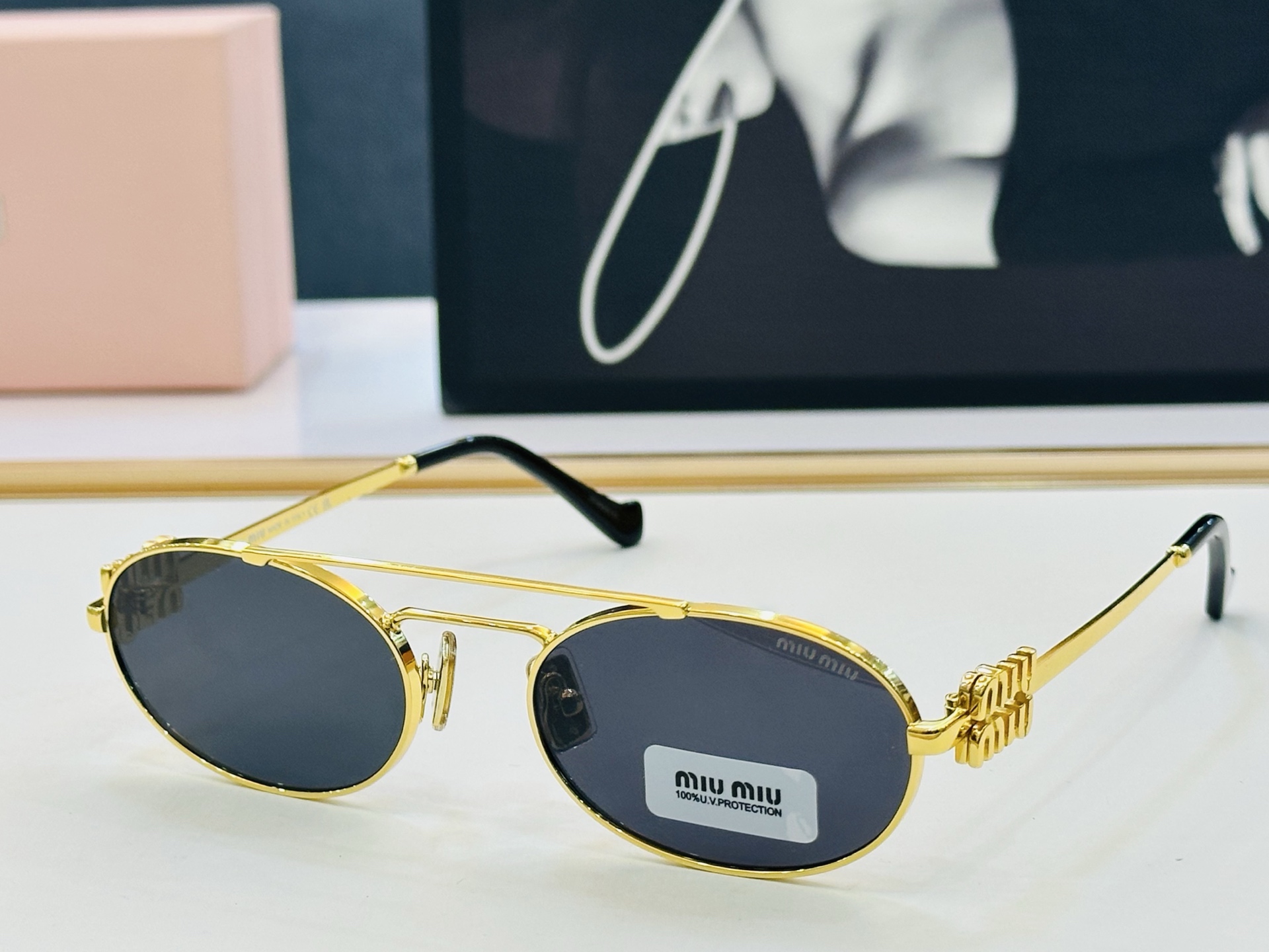 谬家 SMU54ZS Size：53口19-140 女士太阳眼镜 镂空型[玫瑰][玫瑰] 高档 J时尚墨