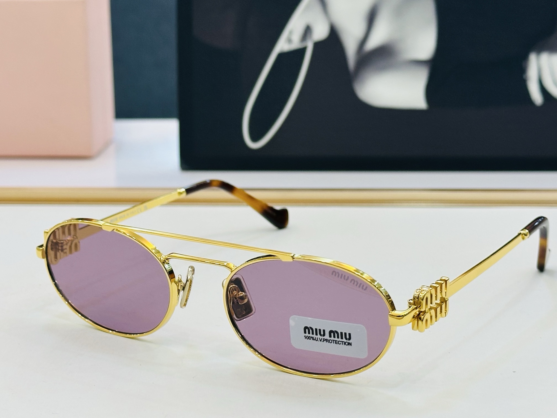 谬家 SMU54ZS Size：53口19-140 女士太阳眼镜 镂空型[玫瑰][玫瑰] 高档 J时尚墨