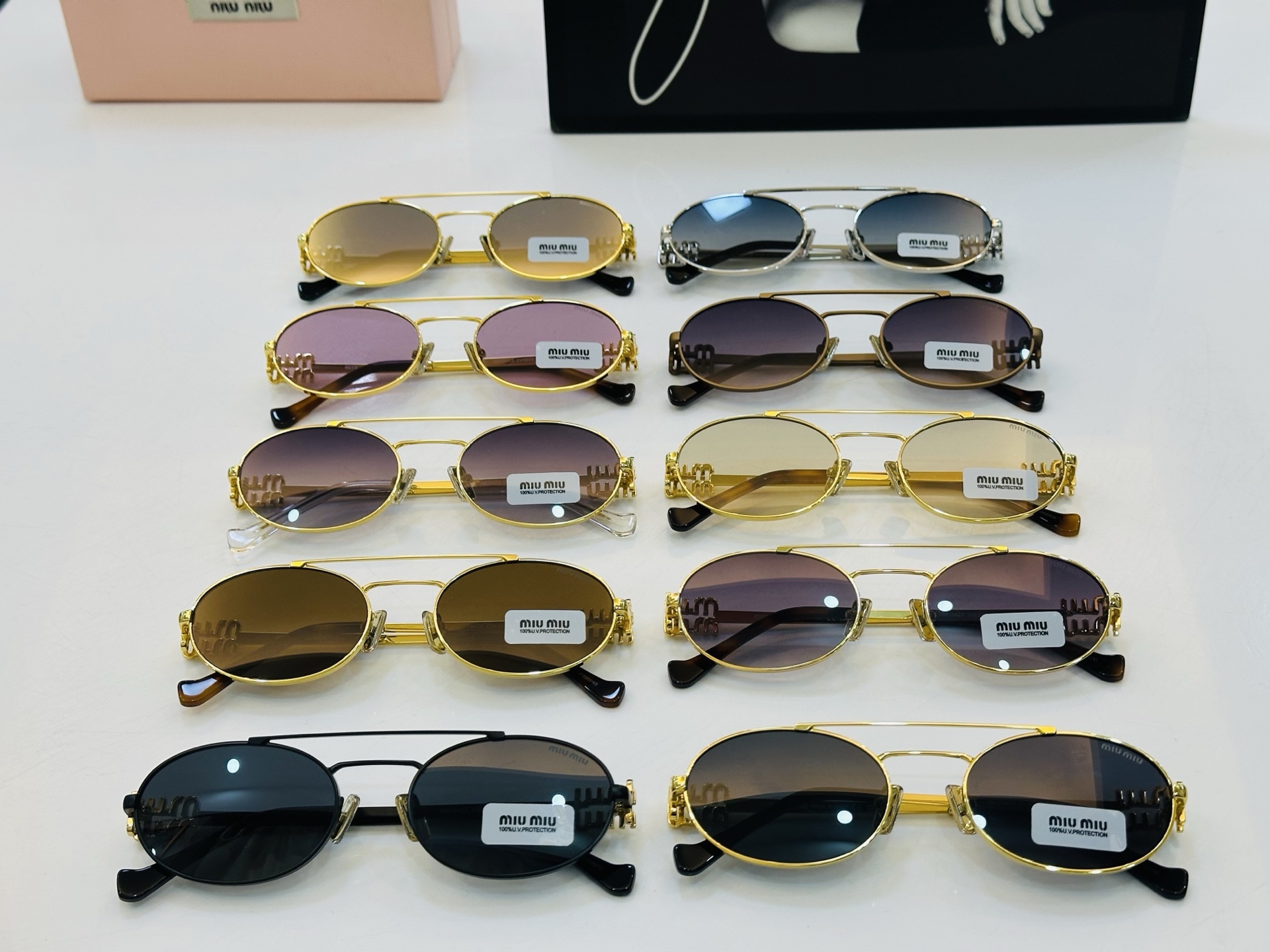 谬家 SMU54ZS Size：53口19-140 女士太阳眼镜 镂空型[玫瑰][玫瑰] 高档 J时尚墨