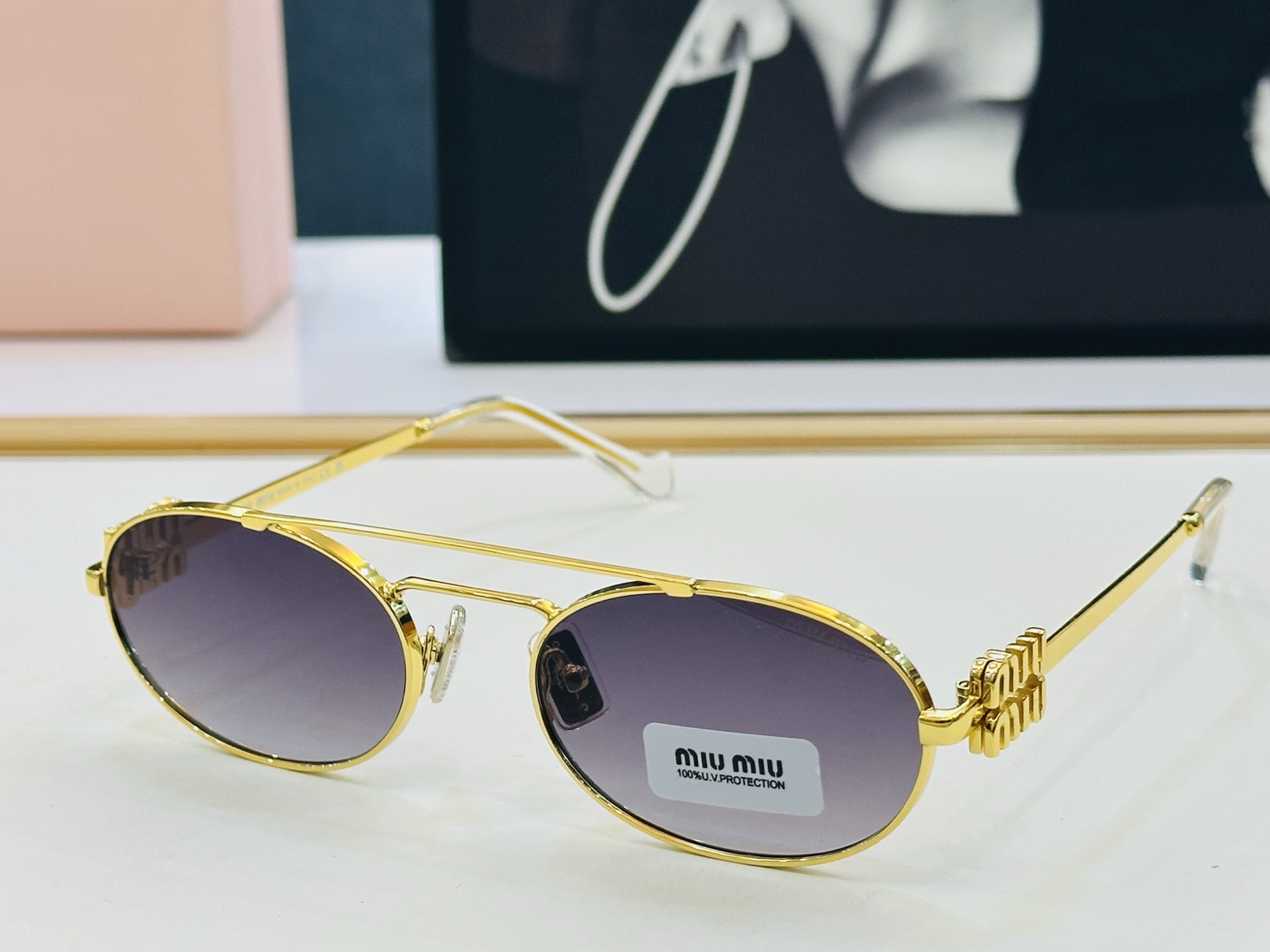 谬家 SMU54ZS Size：53口19-140 女士太阳眼镜 镂空型[玫瑰][玫瑰] 高档 J时尚墨