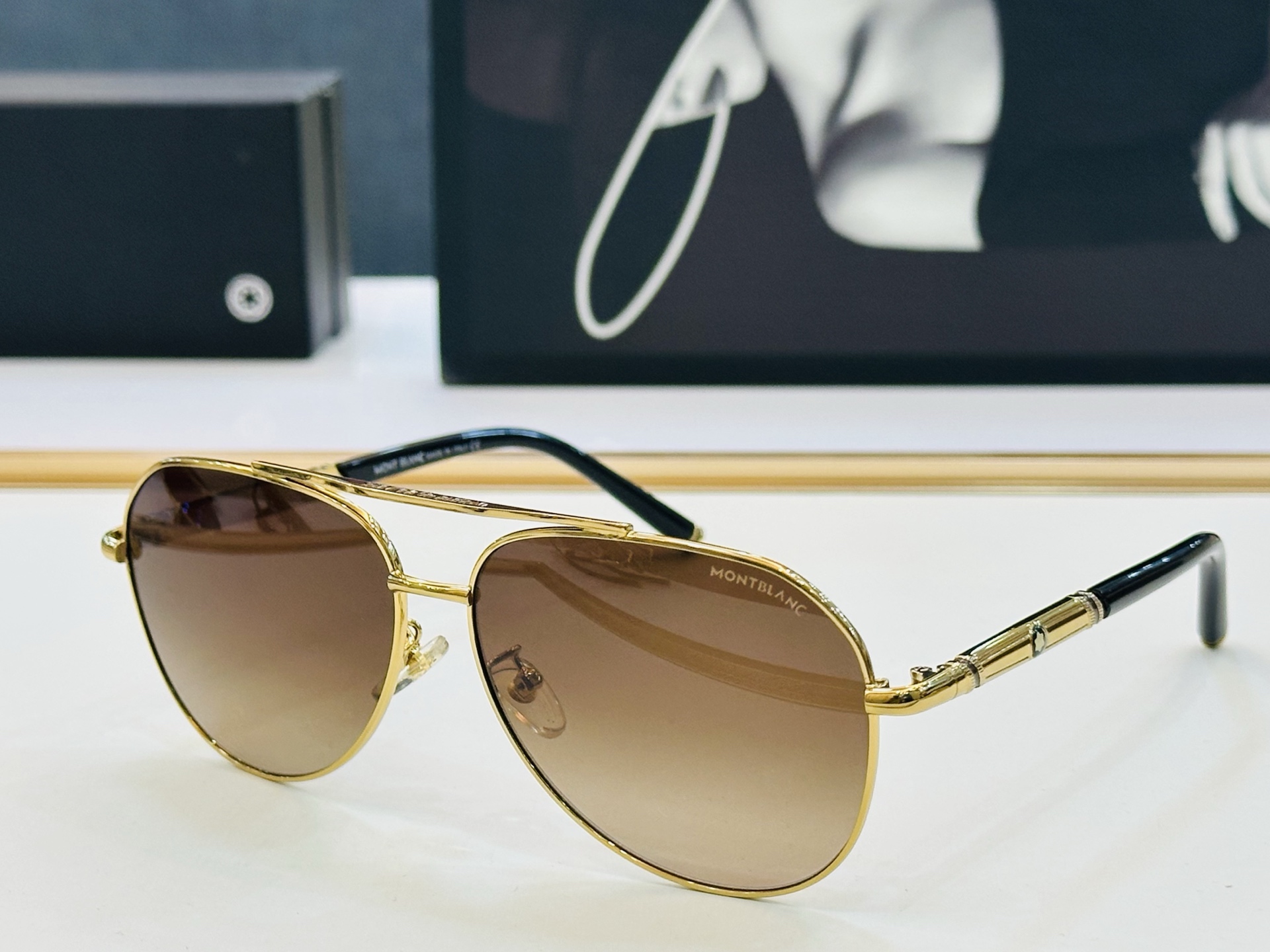 MB861 Size：61口13-140 🌤万宝龙 非常能彰显一个人的品味品质做工稳实 C太阳镜